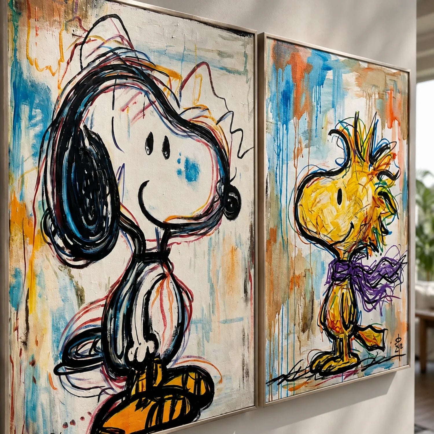 POP Art | Whimsical Duet Colorful Living Room Wall Decor