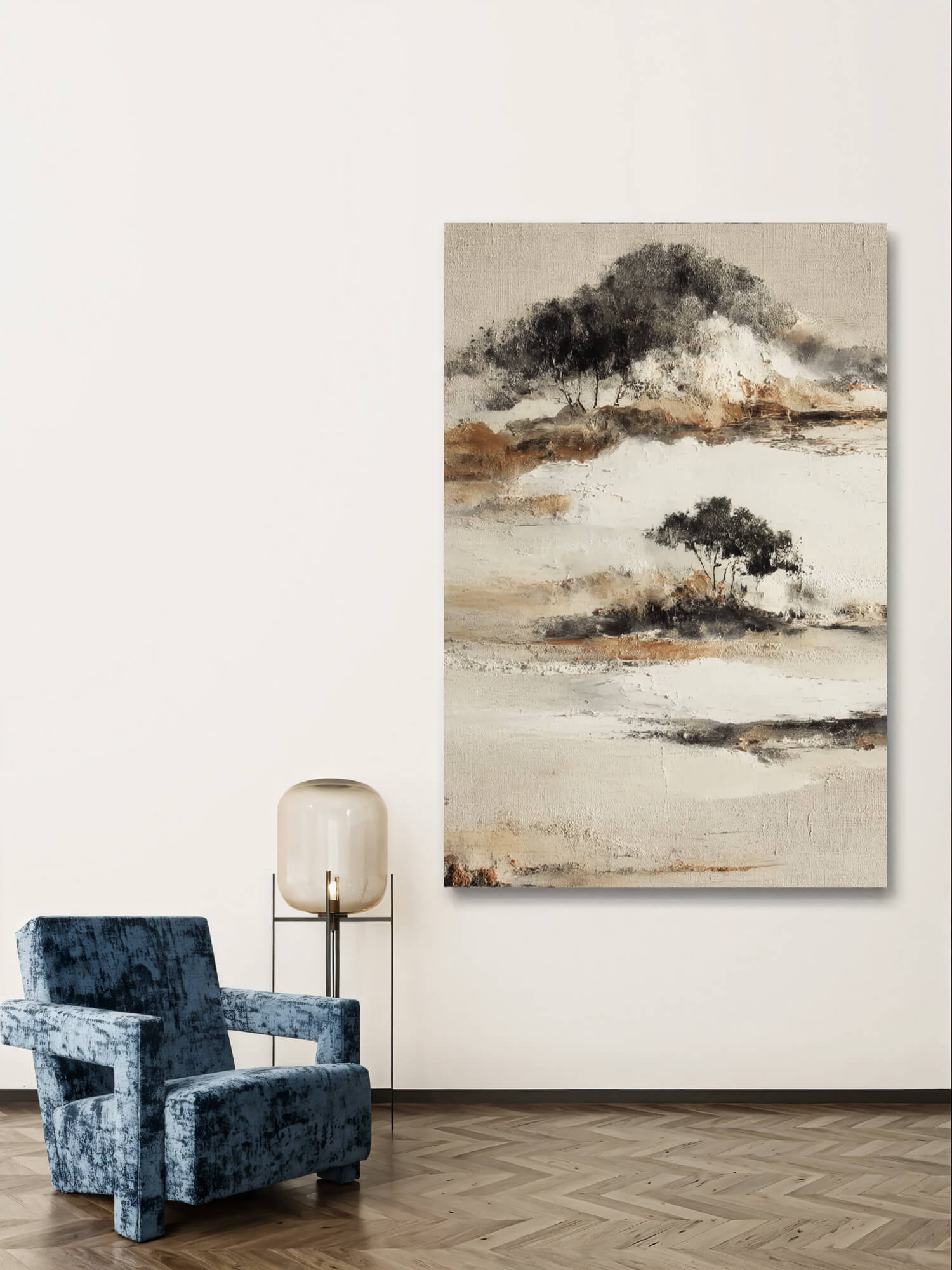 Wabi-Sabi Art | Misty Island Grove Earth Tone Wall Decor
