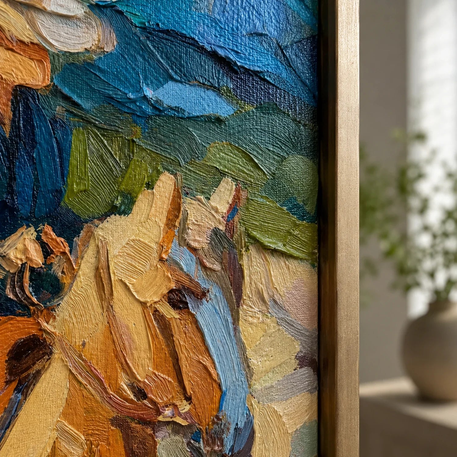Vintage Americana Art | Brushstroke Rider Western Canvas Wall Decor
