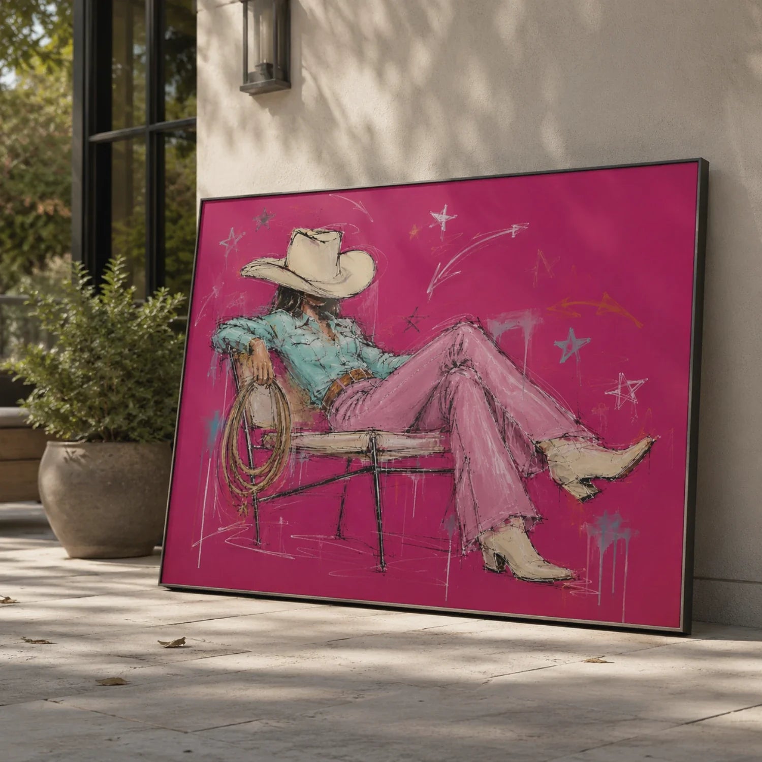POP Art | Neon Rodeo Reverie Western Canvas Wall Decor