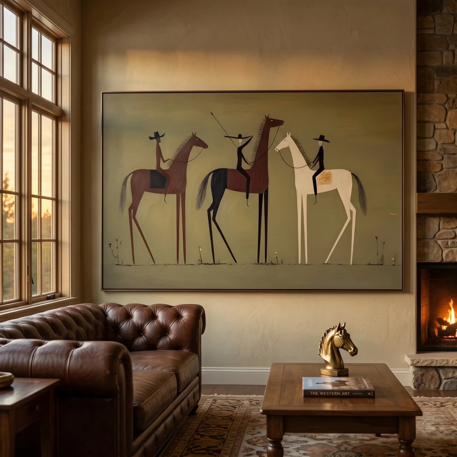 Vintage Americana Art | Frontier Echo Western Canvas Wall Decor
