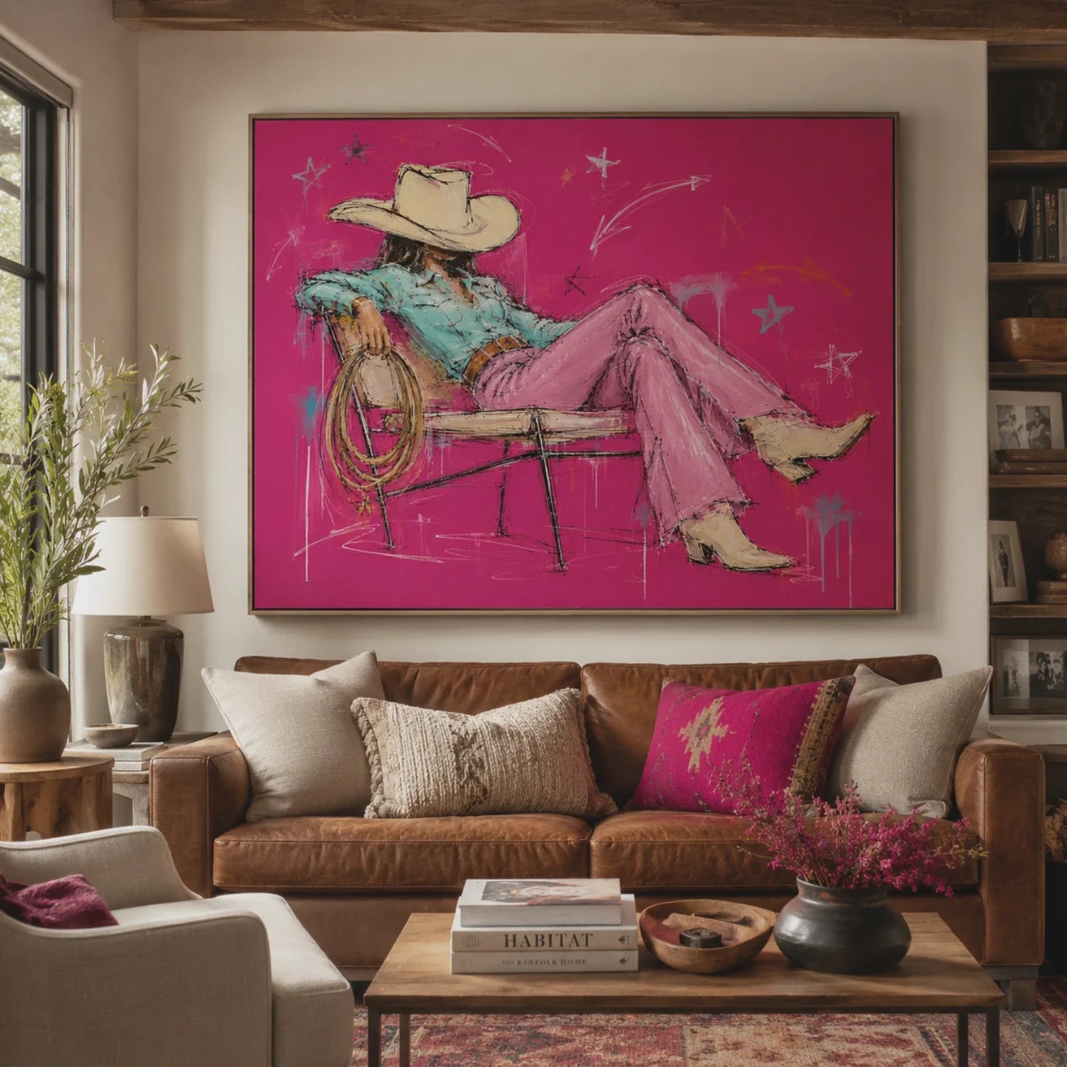 POP Art | Neon Rodeo Reverie Western Canvas Wall Decor