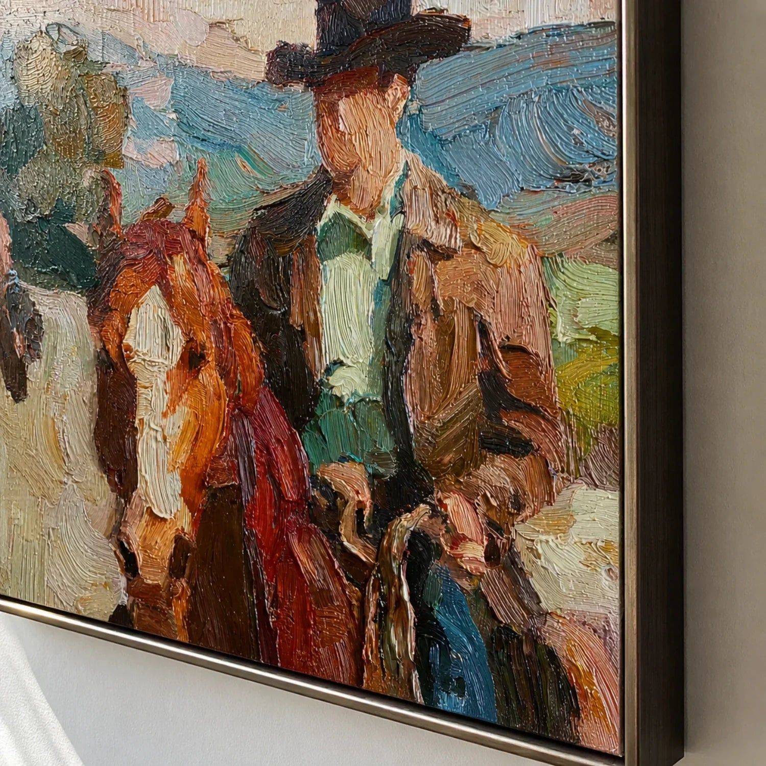 Vintage Americana Art | Western Rider Western Canvas Wall Decor