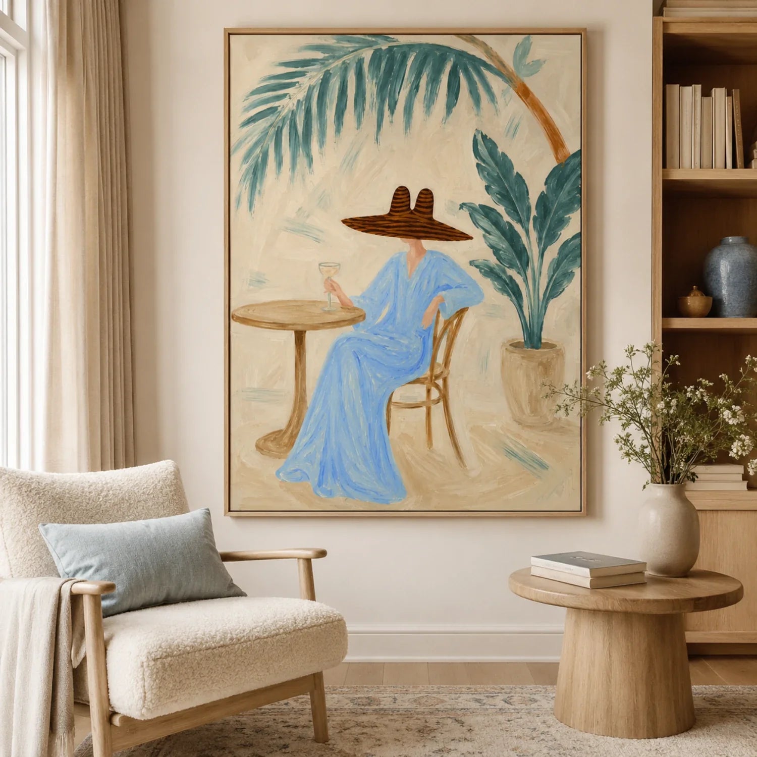 Vintage Americana Art | Blue Patio Reverie Western Lifestyle Wall Decor