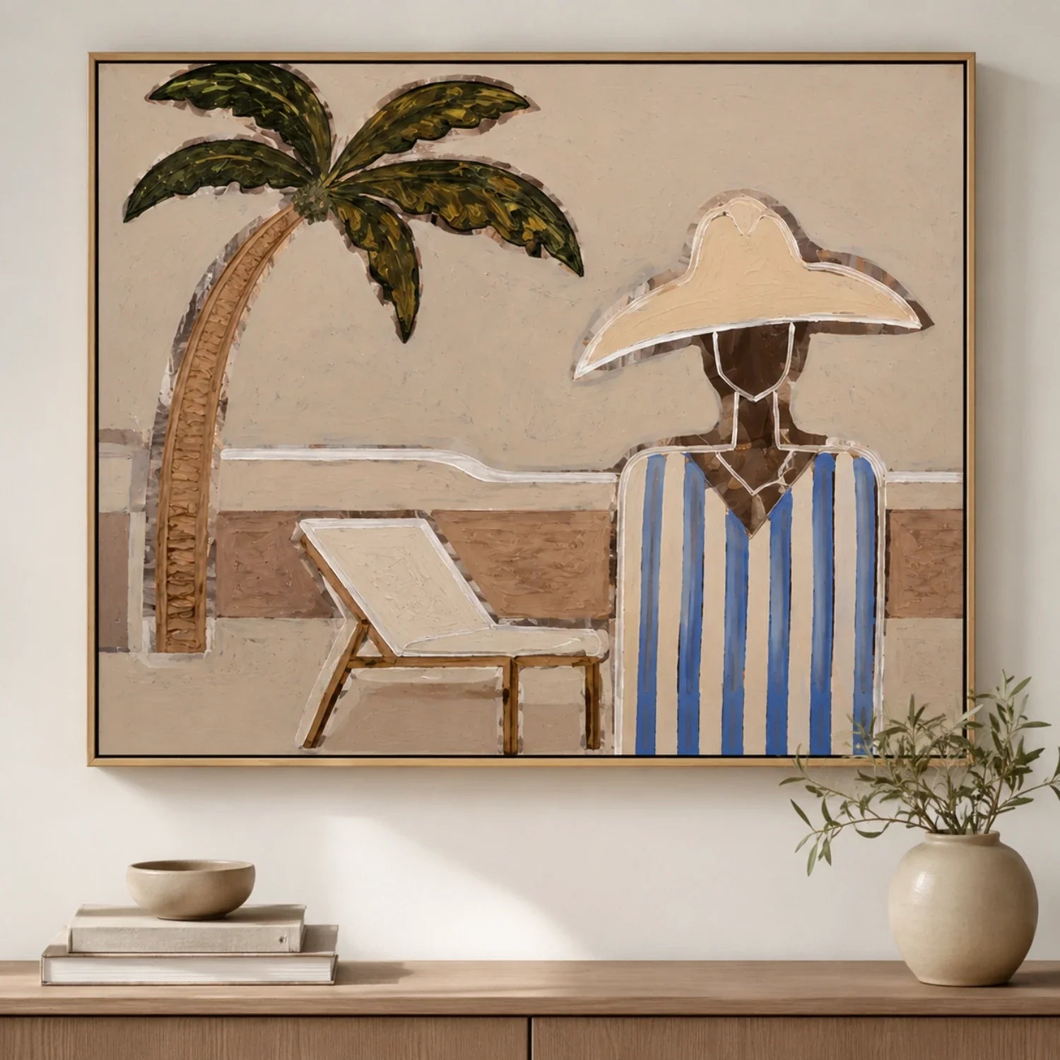 Vintage Americana Art | Palm Side Retreat Cowboy Western Wall Art