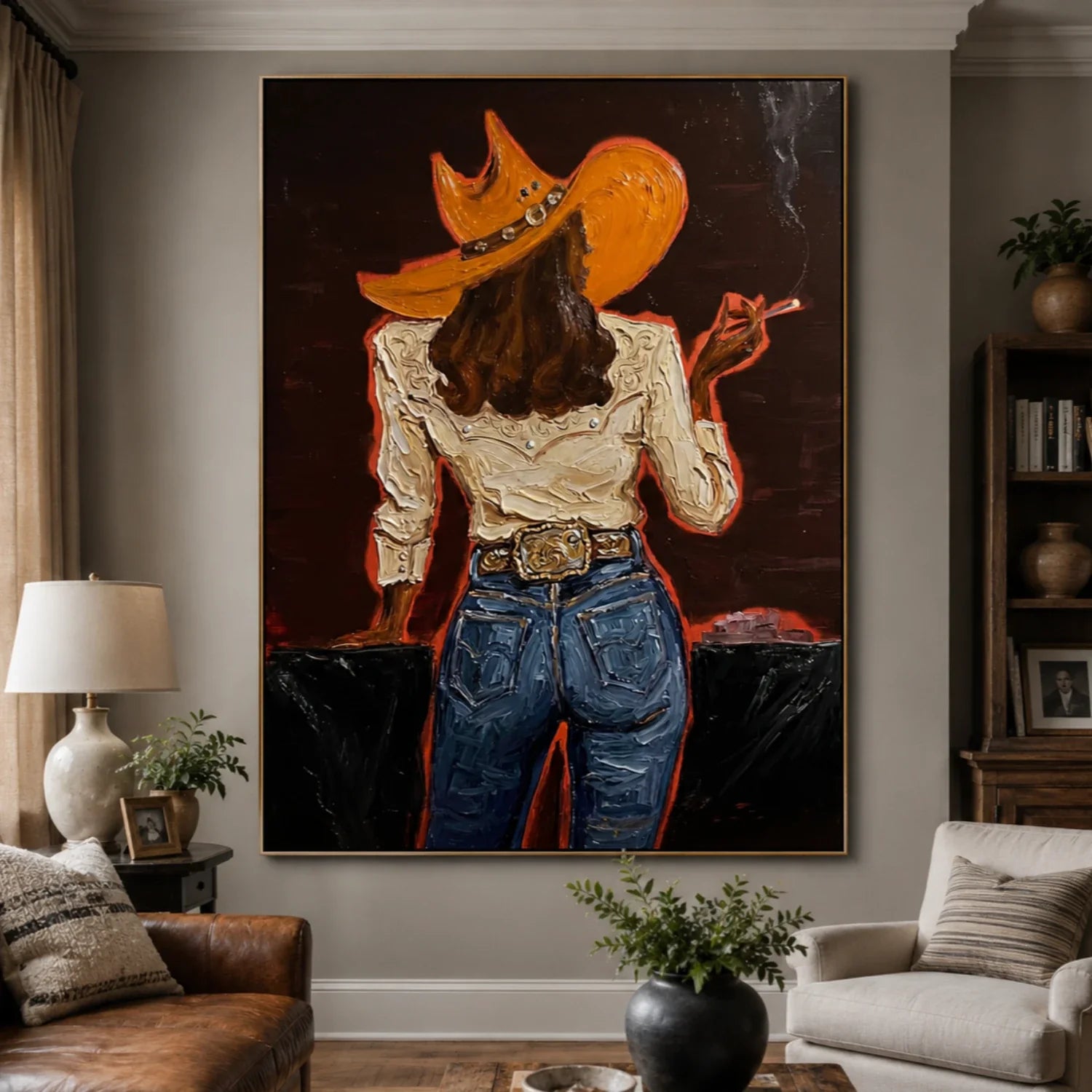 POP Art | Hat & Night Smoke Western Statement Wall Art