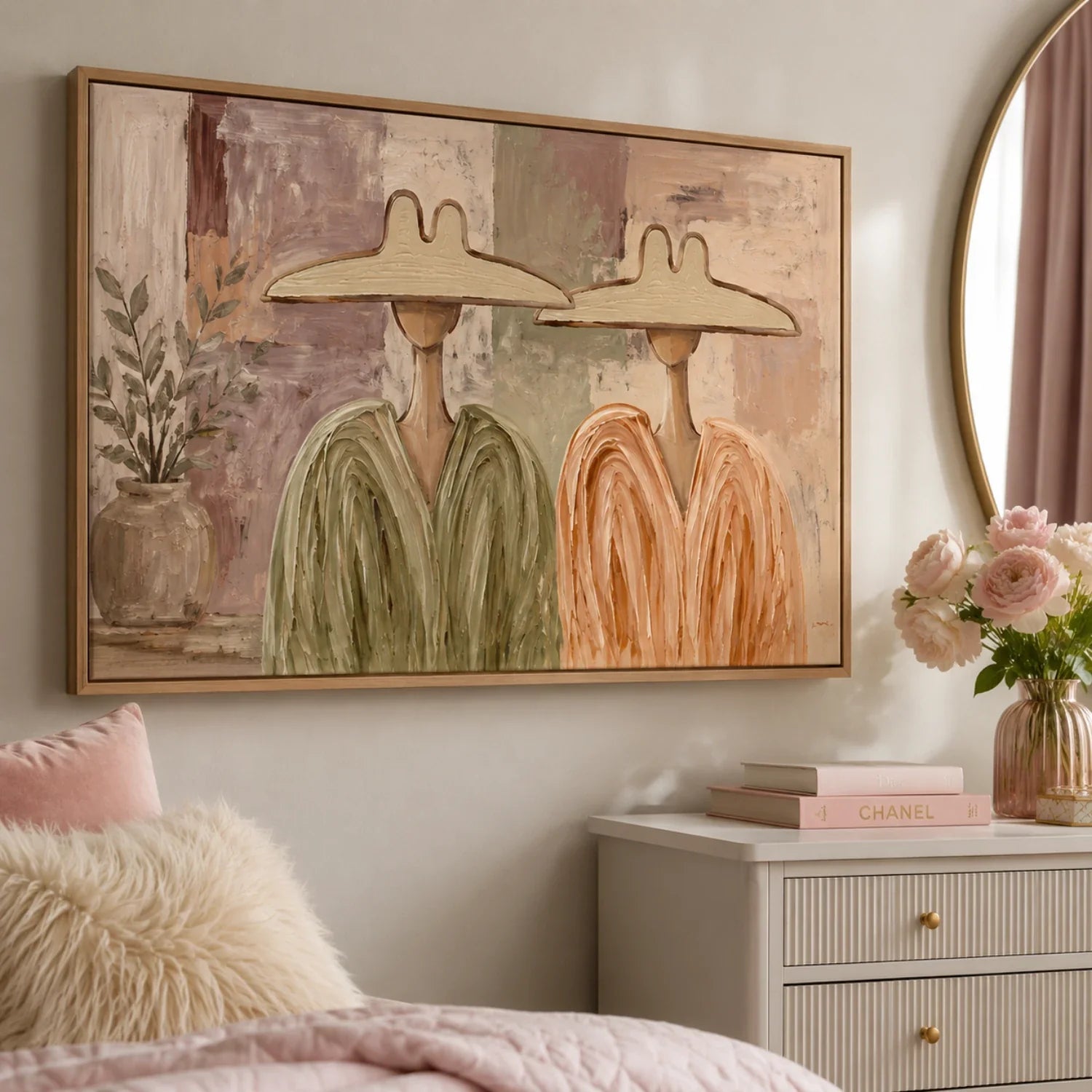 Vintage Americana Art | Neutral Hat Companions Western Gallery Wall Decor