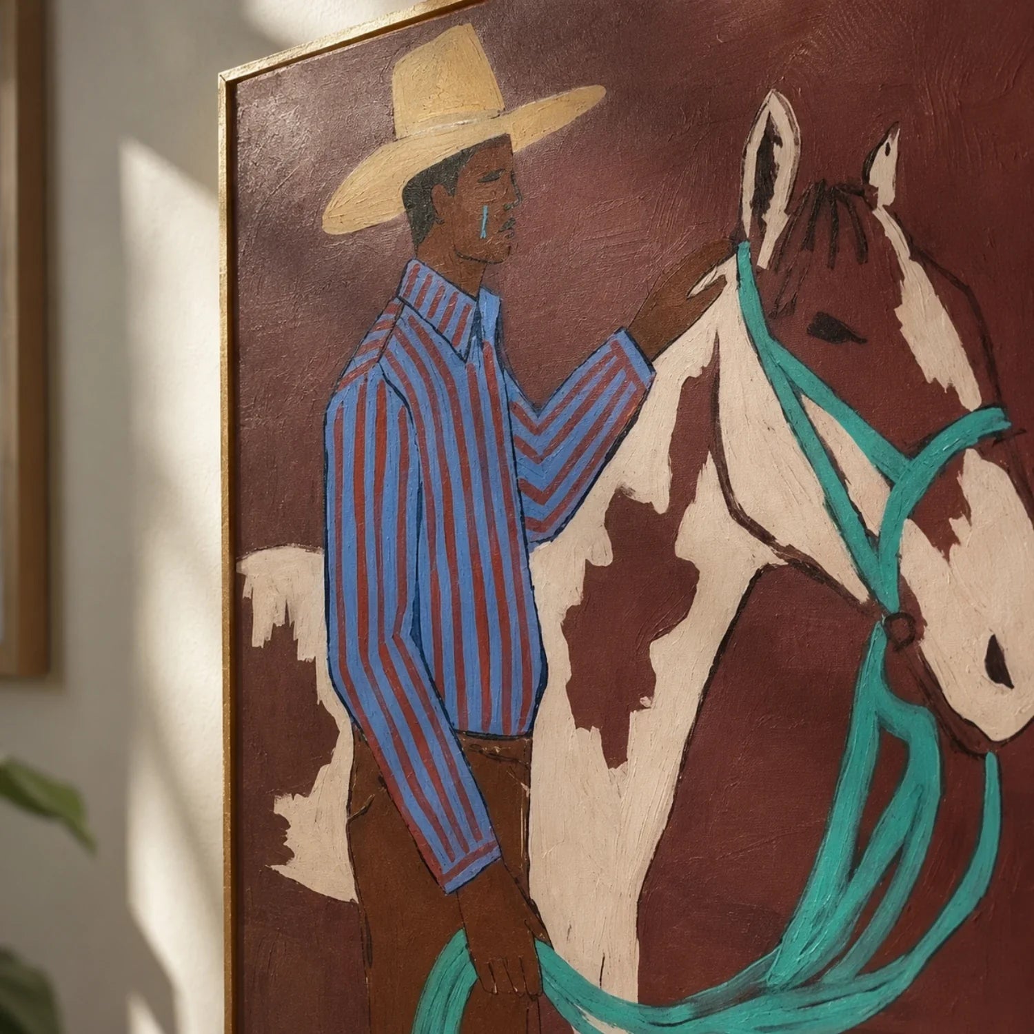 Vintage Americana Art | Horse & Herder Western Horse Canvas Wall Art