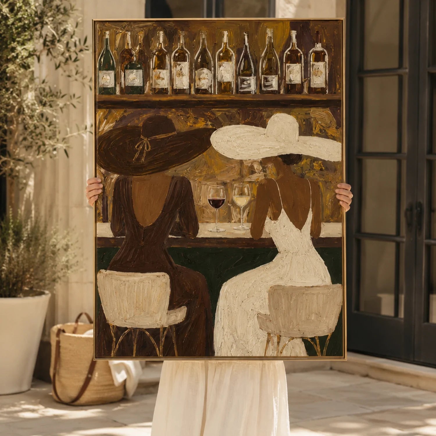 Vintage Americana Art | Bar Hat Duet Western Lifestyle Wall Decor
