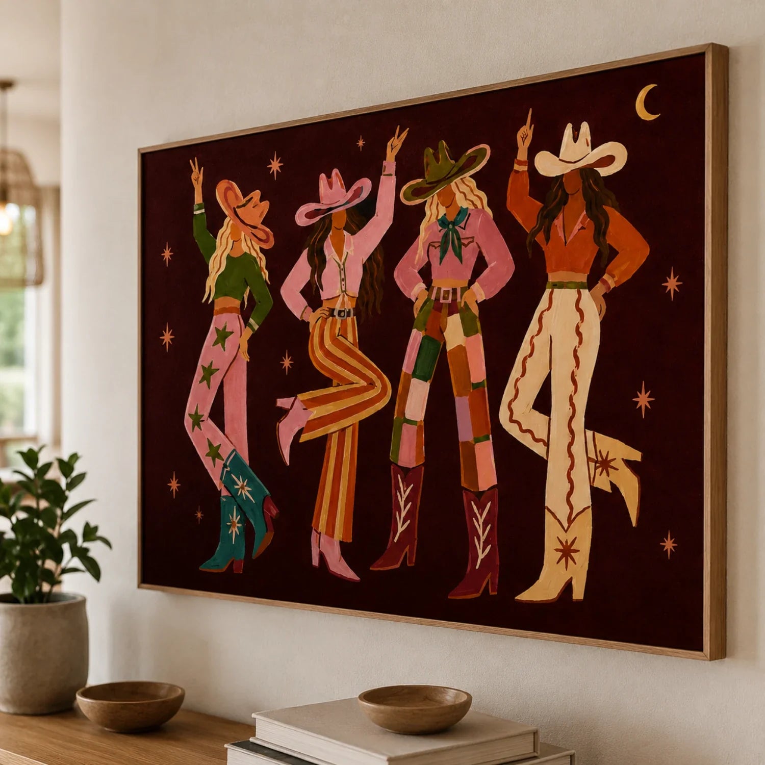 POP Art | Midnight Hymn of the Wild Sisters Playful Gallery Wall Decor
