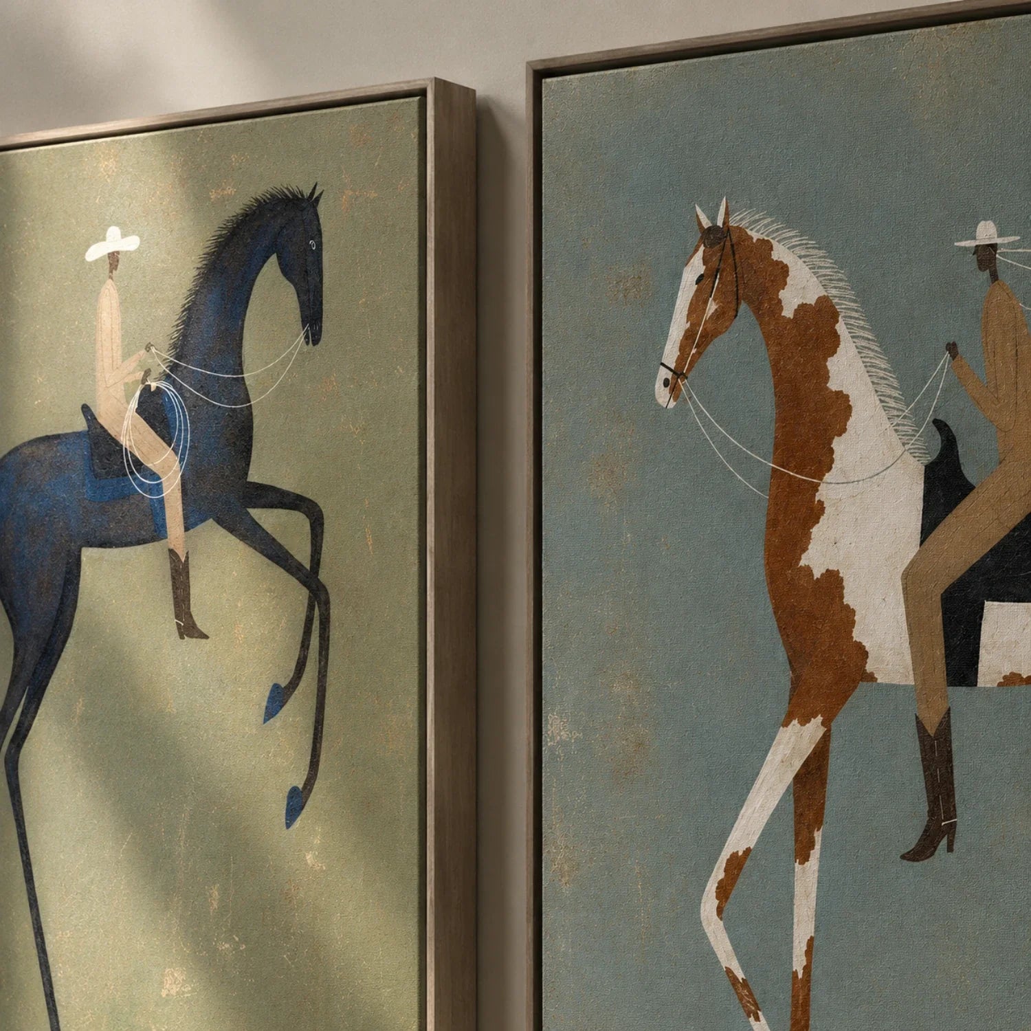 Vintage Americana Art | Twin Cadence Rustic Living Room Wall Art