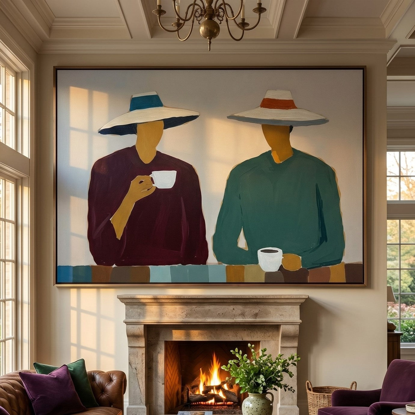 Vintage Americana Art | Cafe Reverie Western Canvas Wall Decor