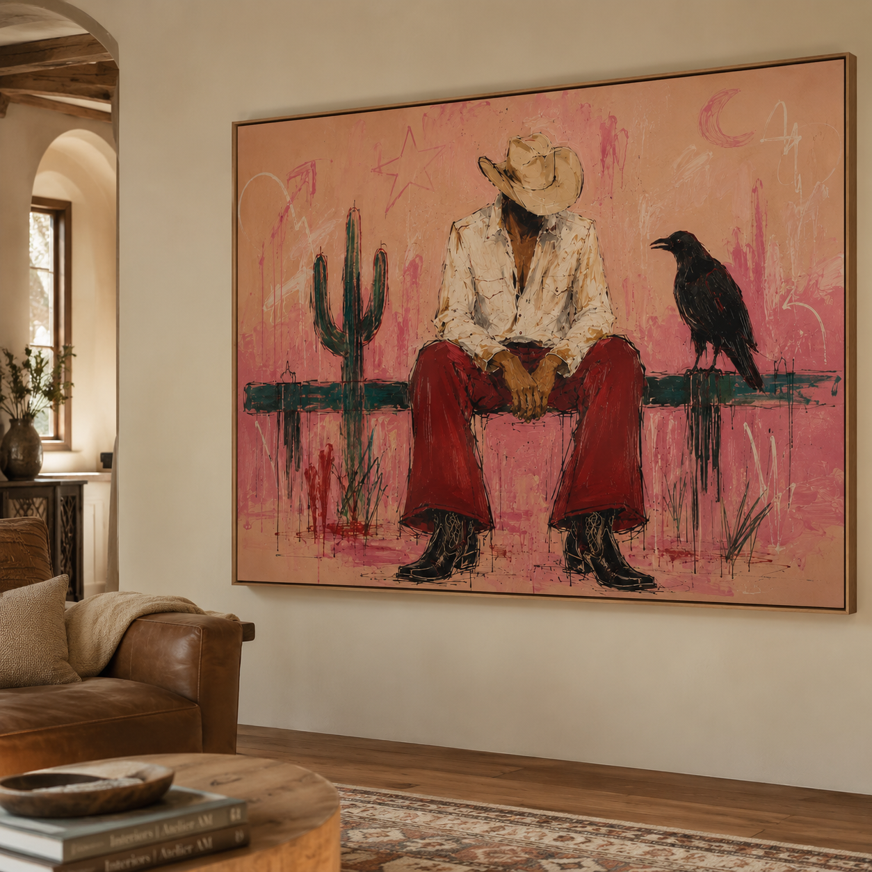 POP Art | The Silence Beneath the Pink Horizon Playful Gallery Wall Decor