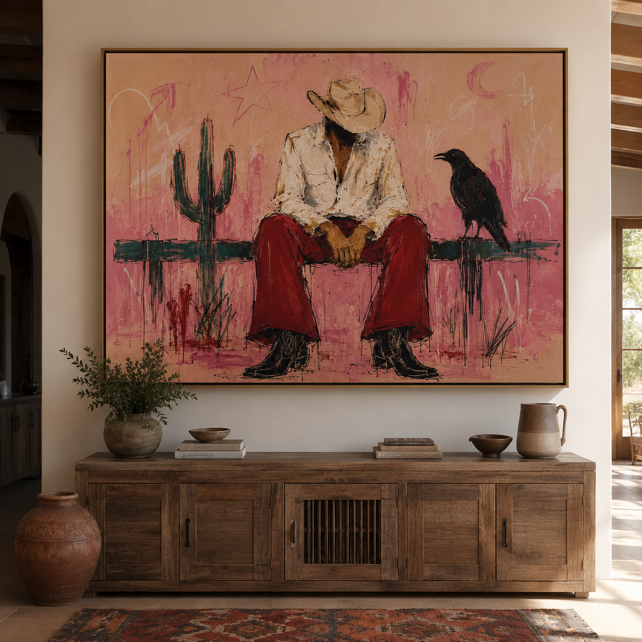 POP Art | The Silence Beneath the Pink Horizon Playful Gallery Wall Decor