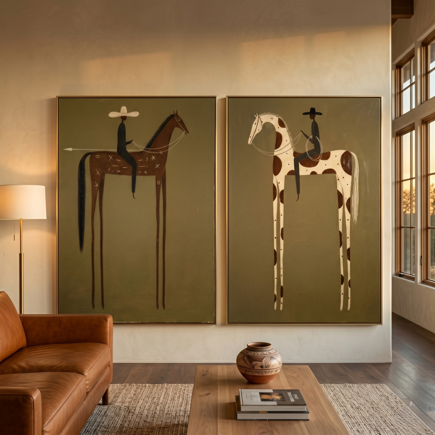 Vintage Americana Art | Desert Companions Western Canvas Wall Decor