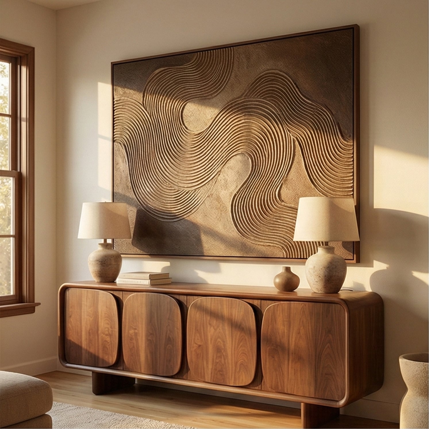 3D-Textured Art | Topographic Flow Textured Canvas Wall Art