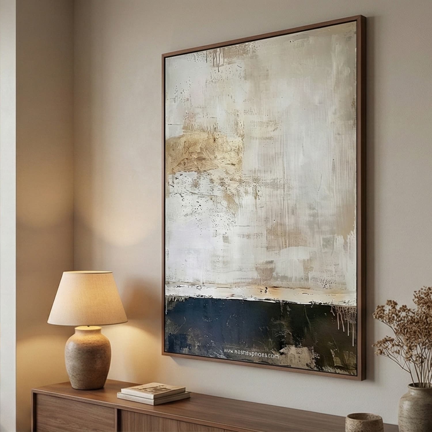 Wabi-Sabi Art | Harmony in Gold Accent Neutral Wall Art