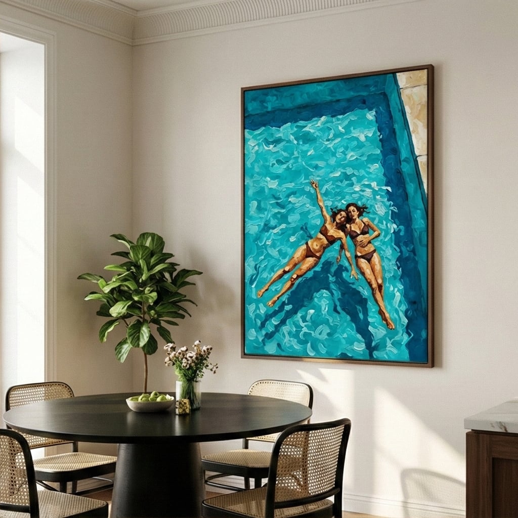 Impressionist Art | Poolside Drift Canvas Landscape Wall Art