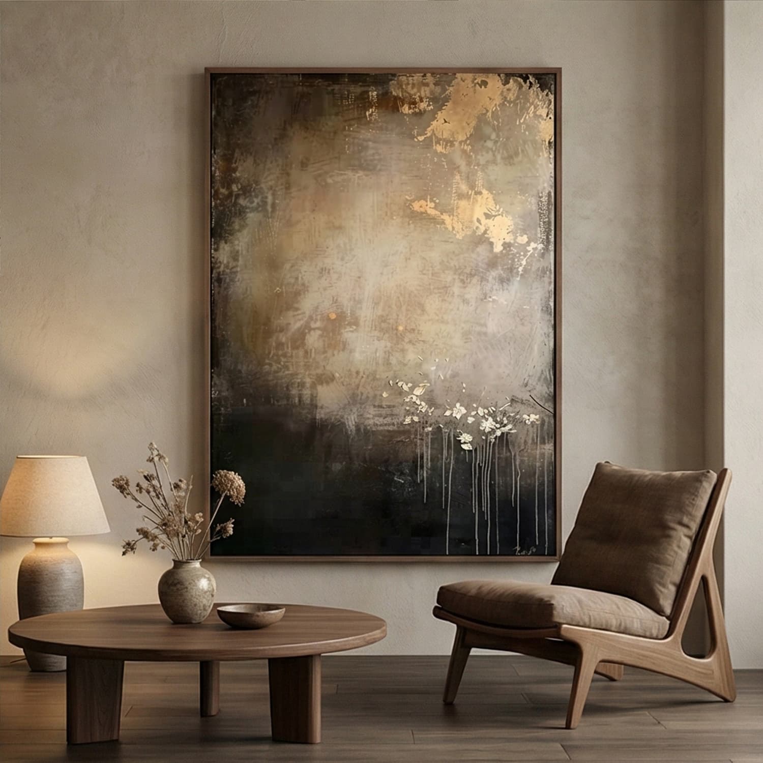 Wabi-Sabi Art | Layered Earth Neutral Earth Tone Wall Art