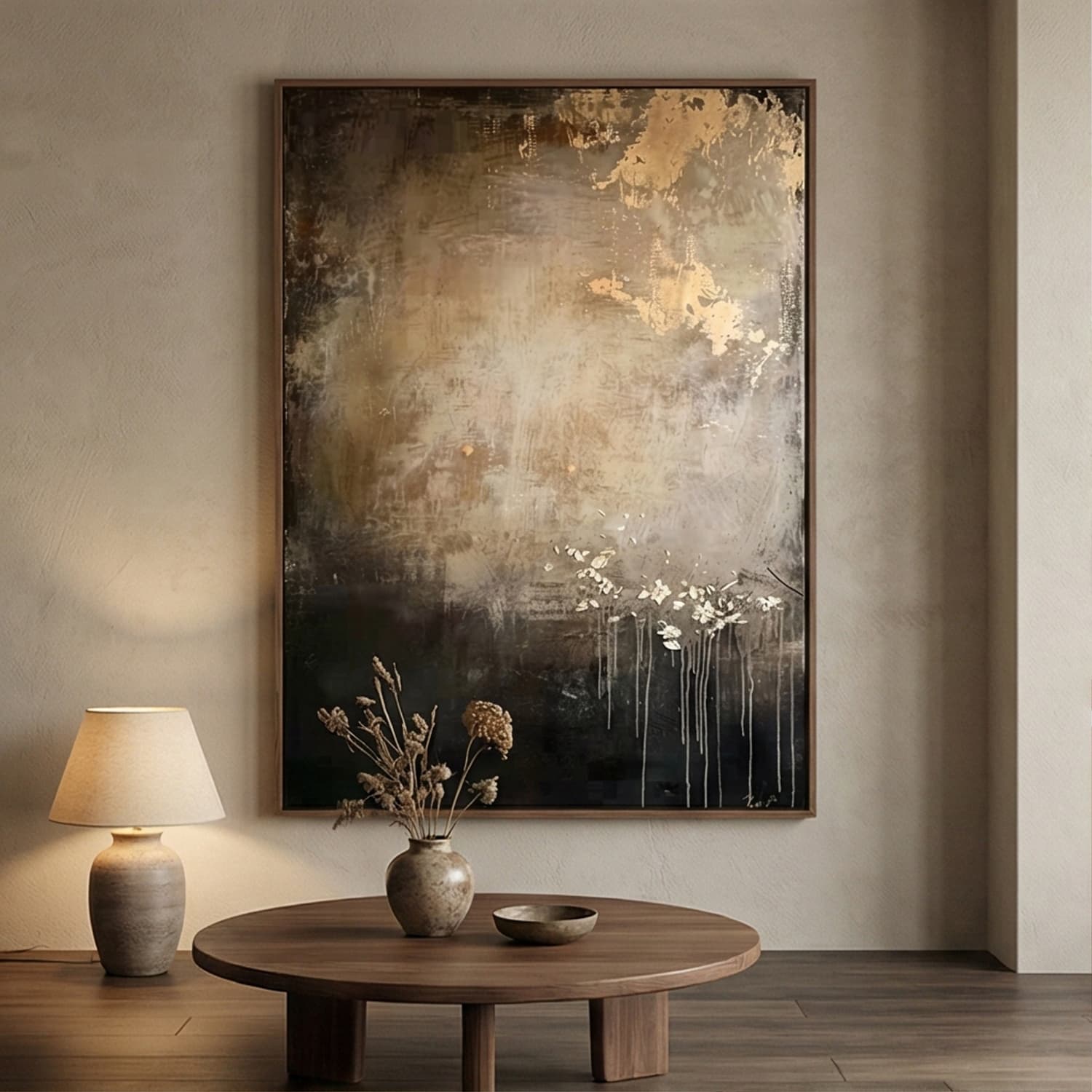 Wabi-Sabi Art | Layered Earth Neutral Earth Tone Wall Art