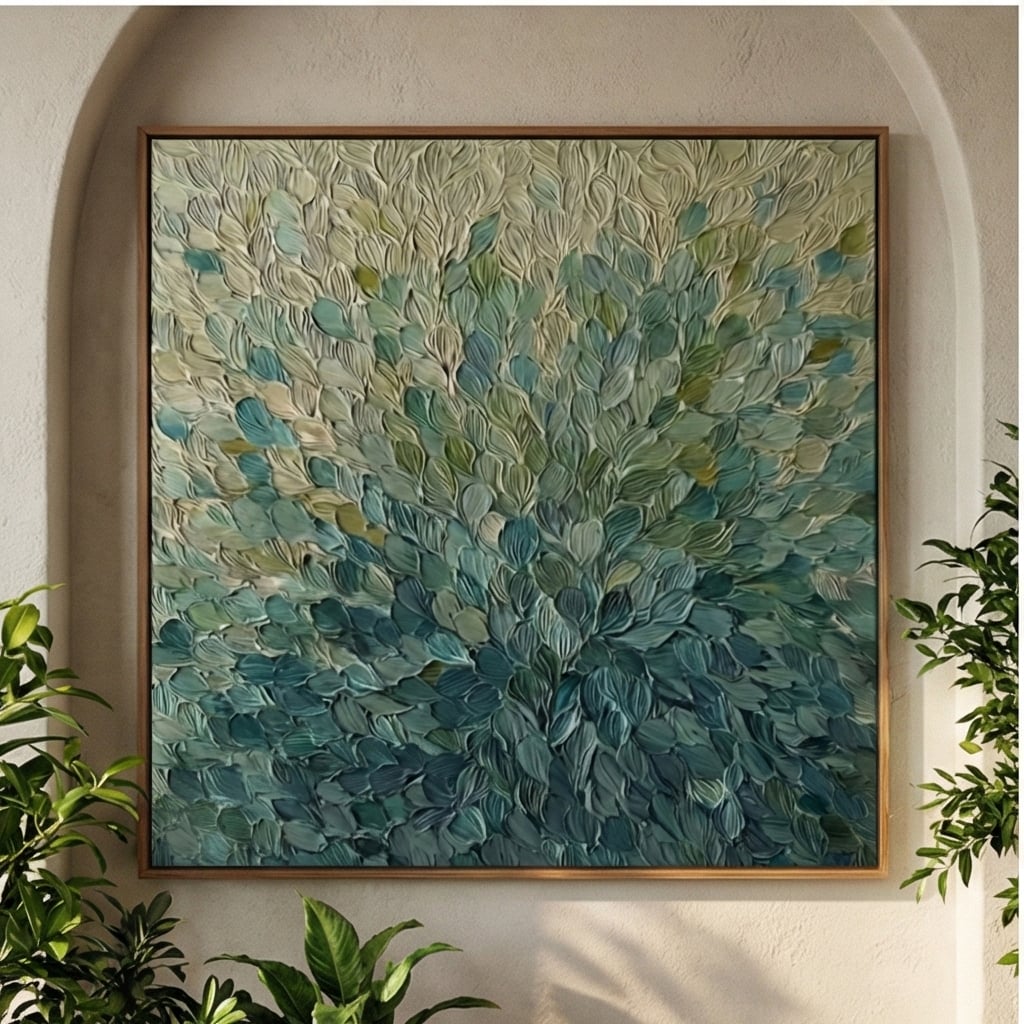 3D textured Art | Tidal Canopy Relief Texture Wall Decor