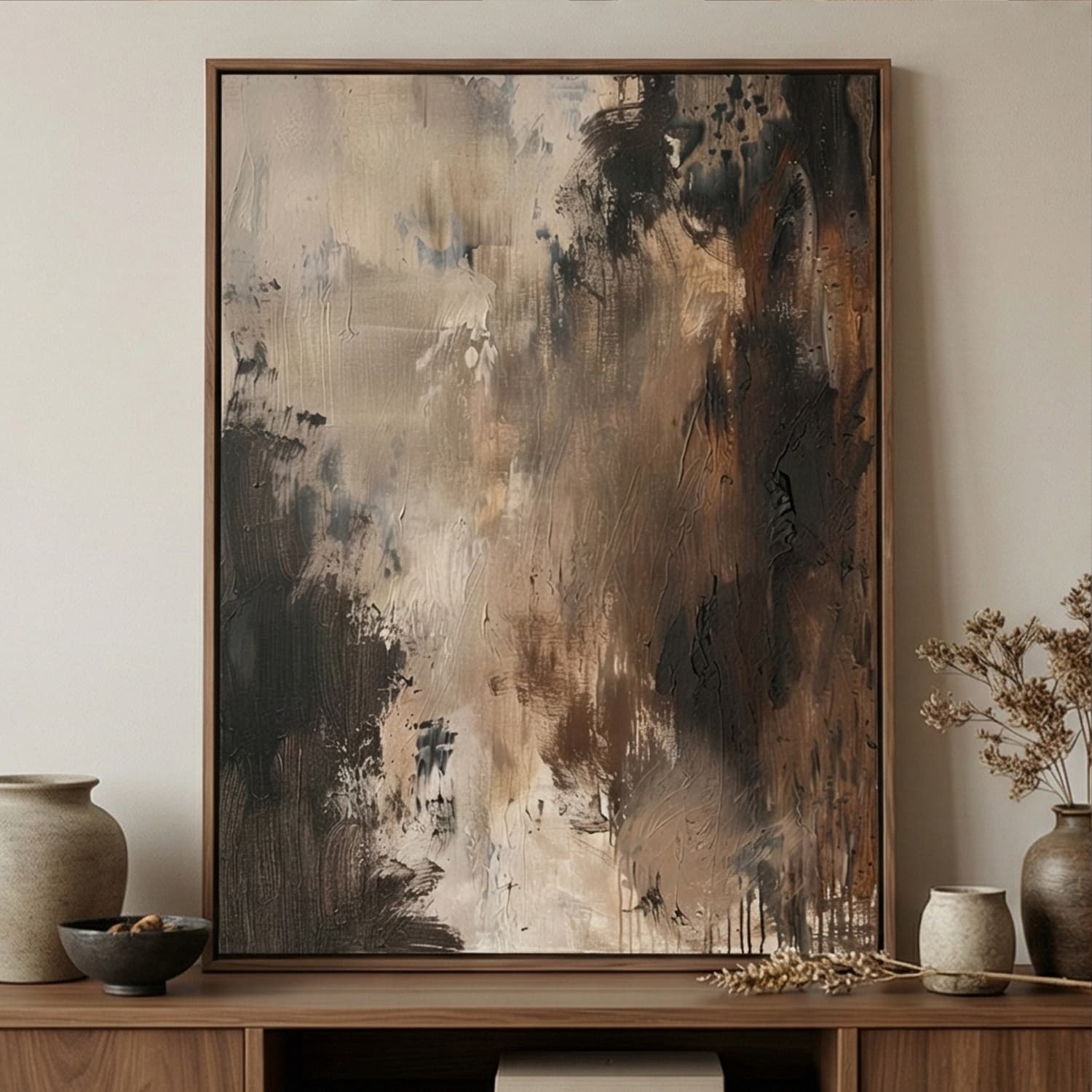 Wabi-Sabi Art | Terrain in Motion Neutral Earth Tone Wall Art