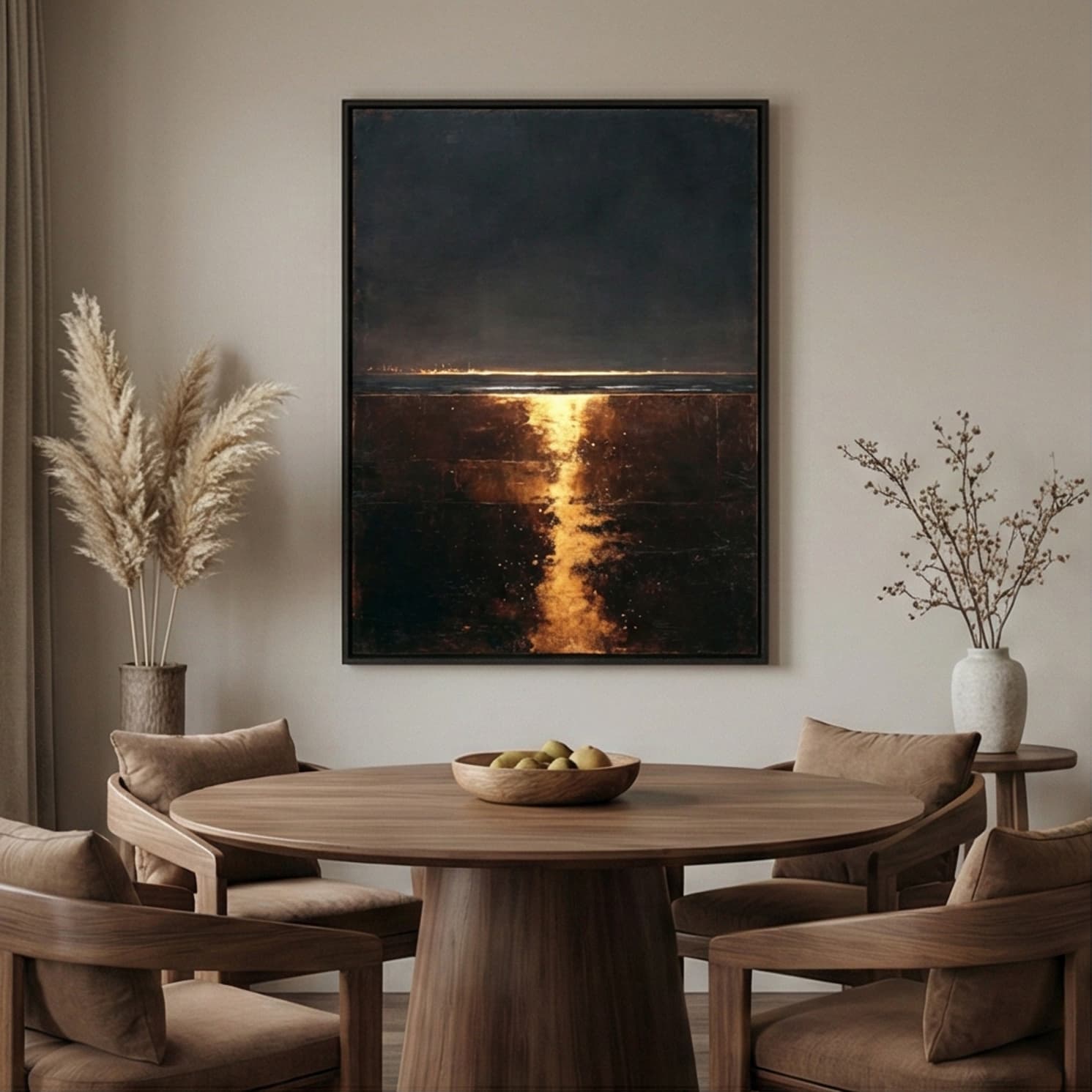 Wabi-Sabi Art | Silent Boundary - Microcrack Calm Bedroom Wall Art