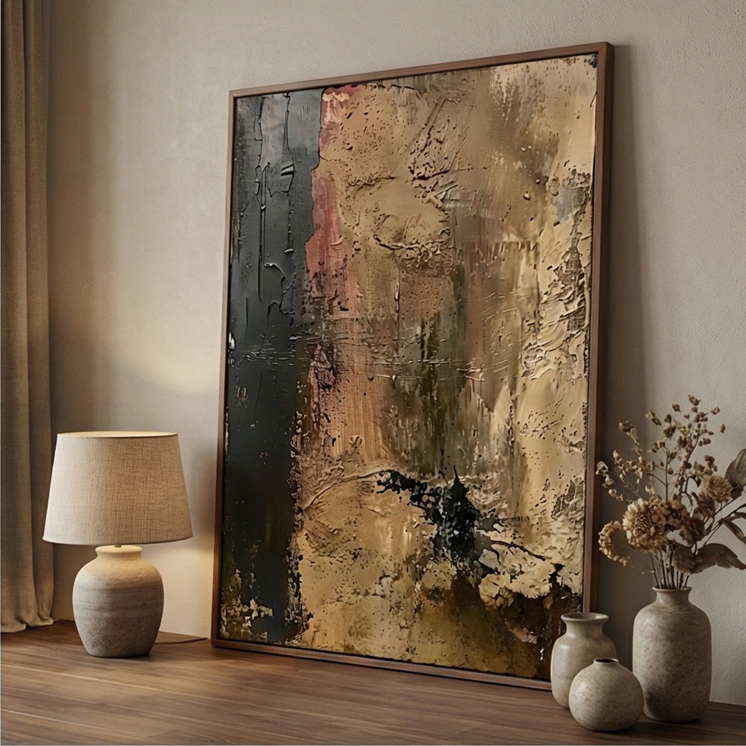 Wabi-Sabi Art | Sites of Erosion Minimalist Living Room Wall Decor
