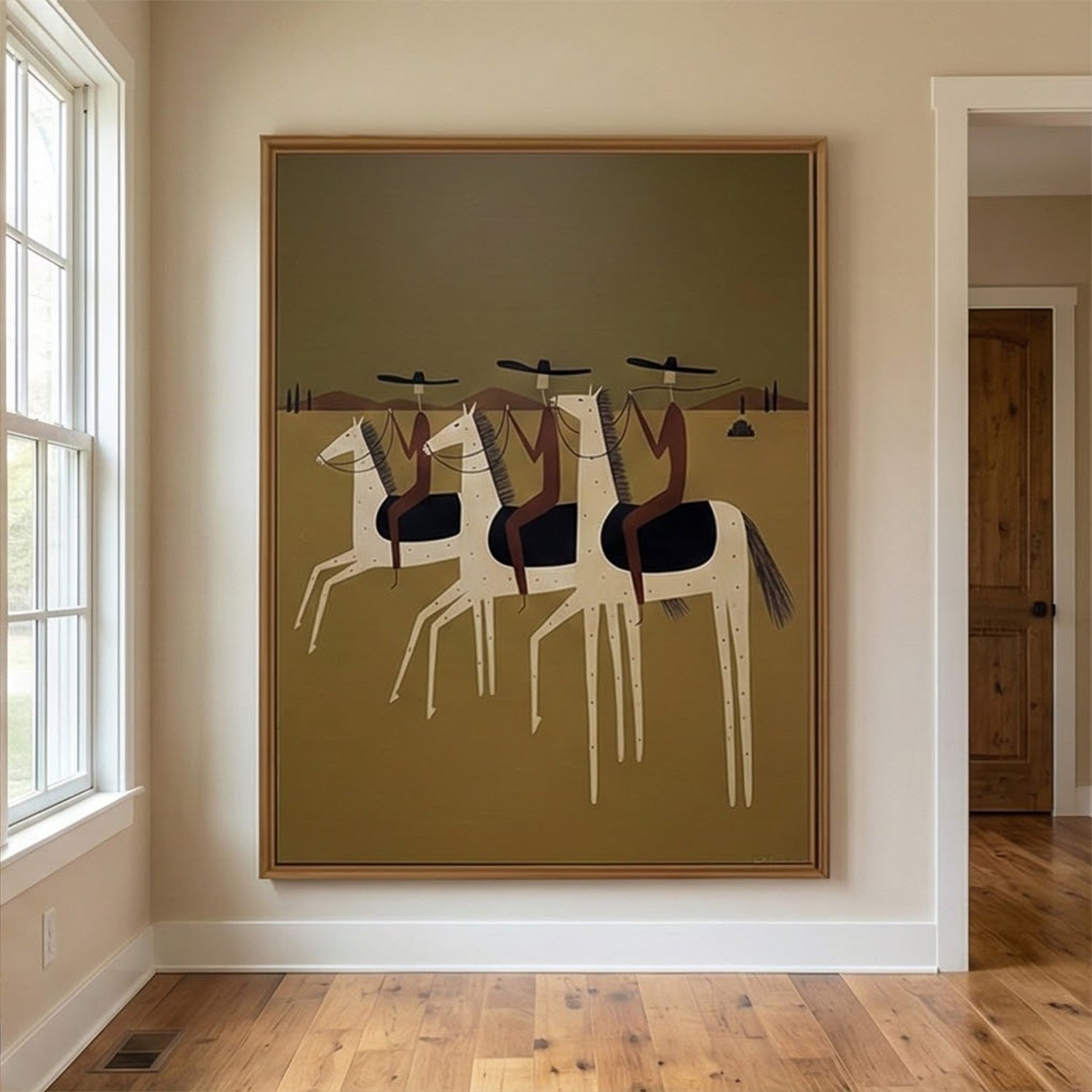 Vintage Americana Art | Desert Riders' Silhouette Western Canvas Wall Decor