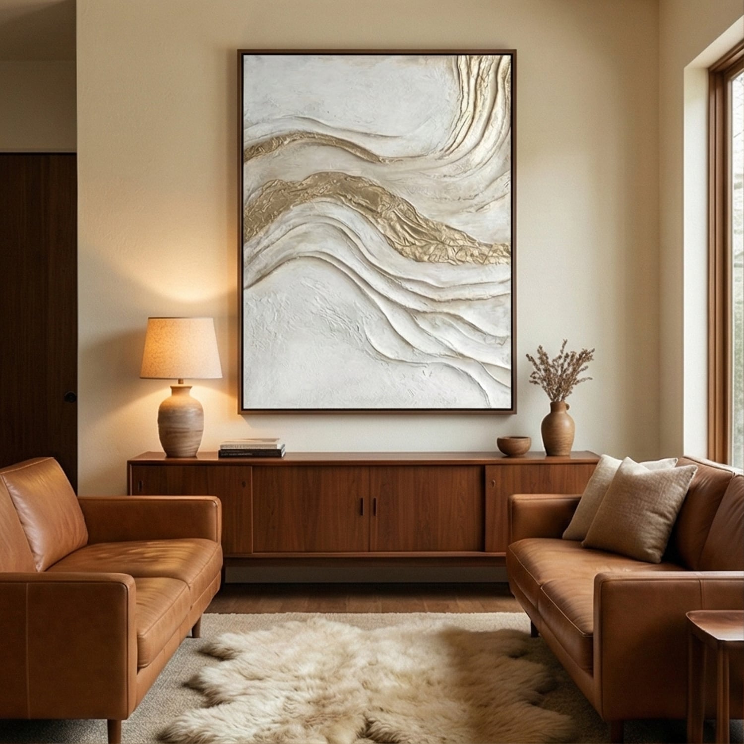 Contemporary Luxe Art | Golden Dunes Gold Accent Luxury Wall Art