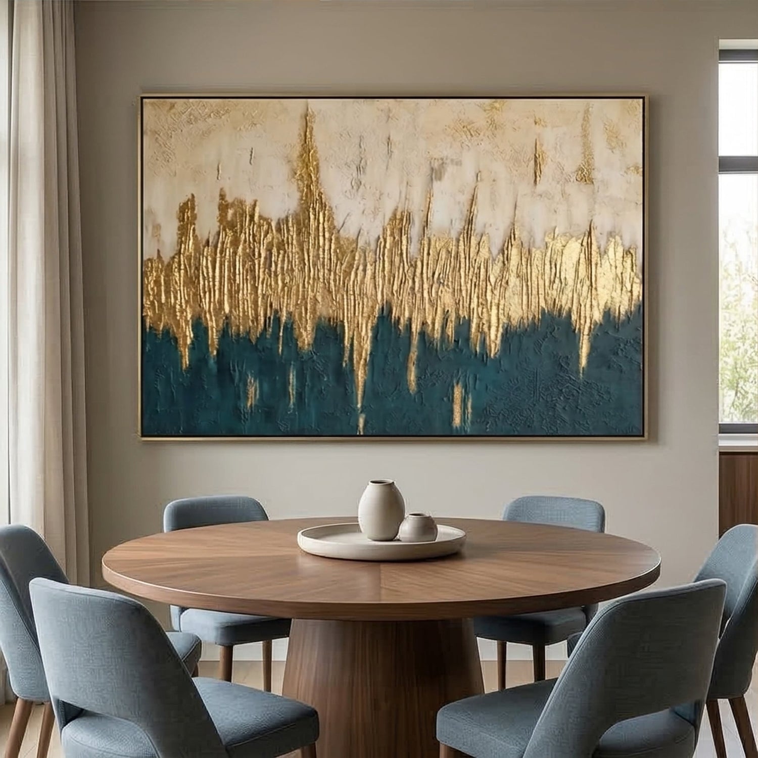 Contemporary Luxe Art | Gilded Resonance Gold Accent Luxury Wall Art