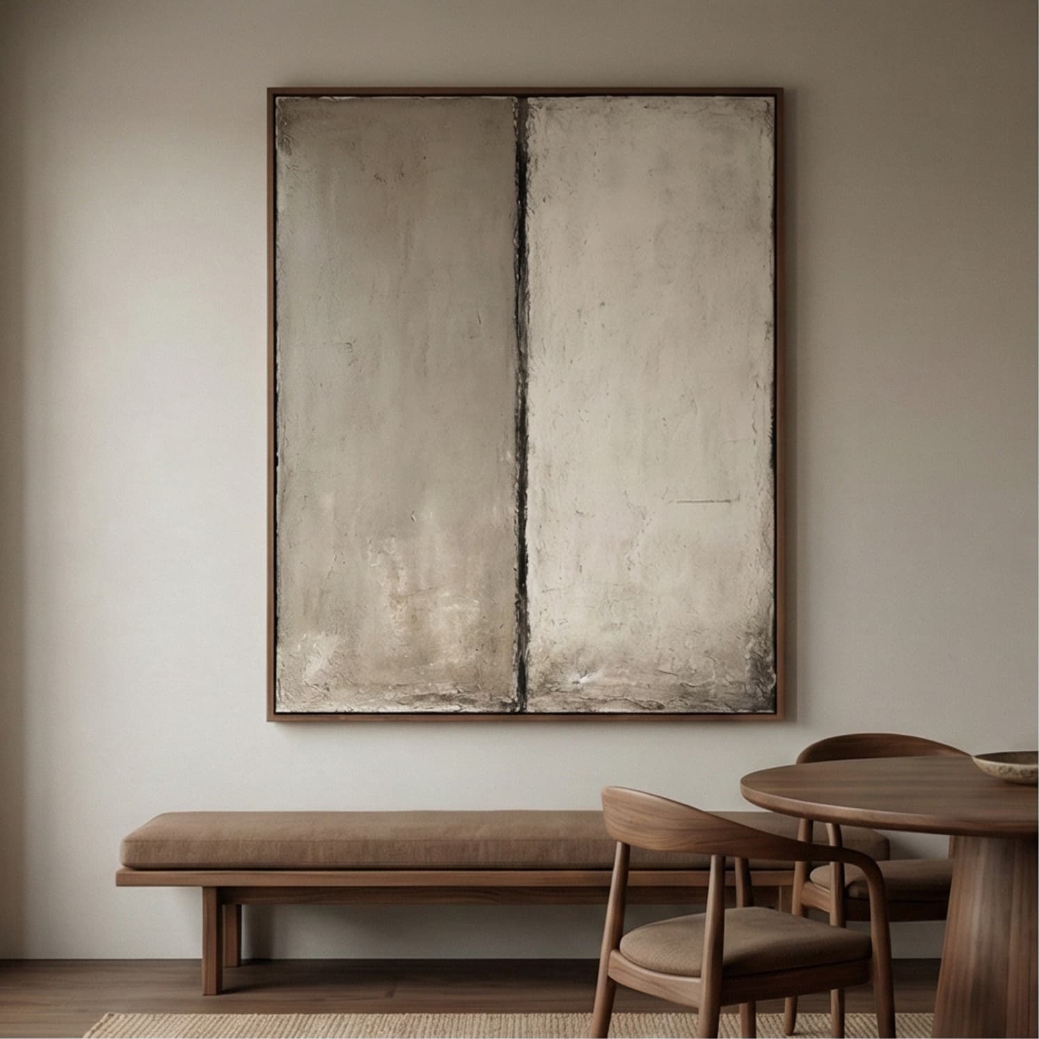 Wabi-Sabi Art | Quiet Grain Neutral Textured Wall Art