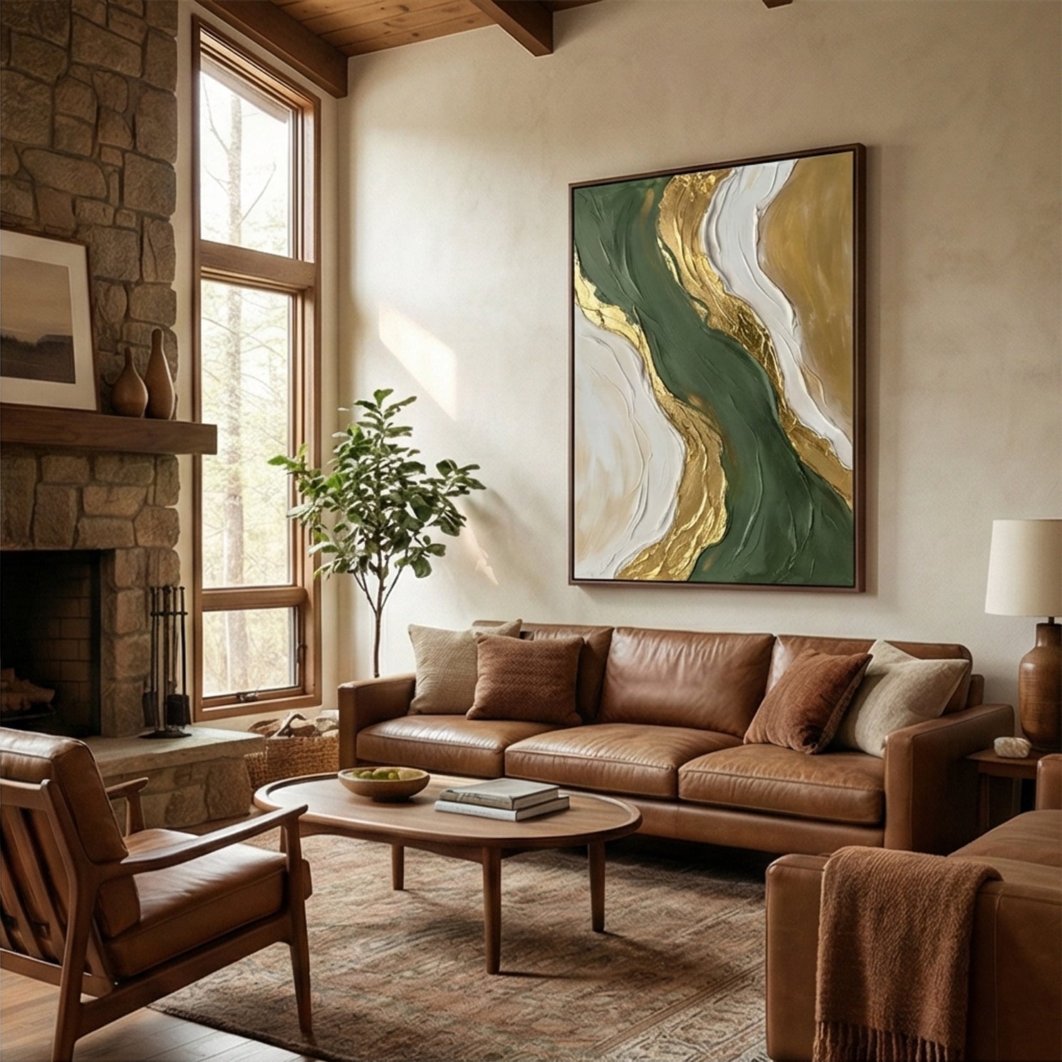 Contemporary Luxe Art | Emerald River Luxury Color Accent Wall Decor