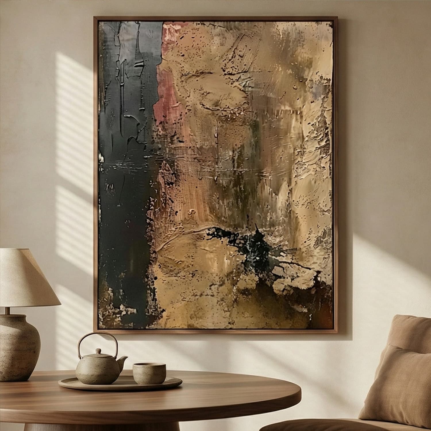 Wabi-Sabi Art | Sites of Erosion Minimalist Living Room Wall Decor