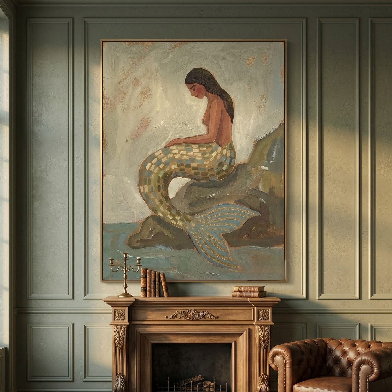 Surreal Art | Seaside Siren Rest Surreal Portrait Wall Decor