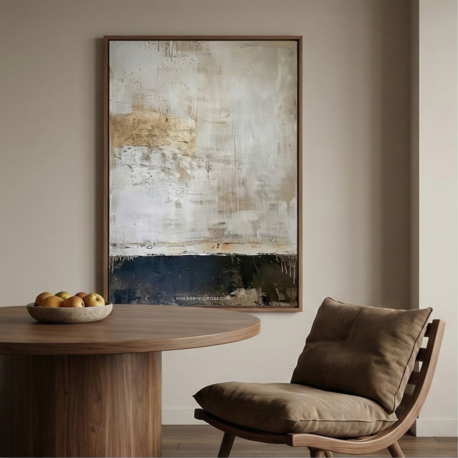 Wabi-Sabi Art | Harmony in Gold Accent Neutral Wall Art