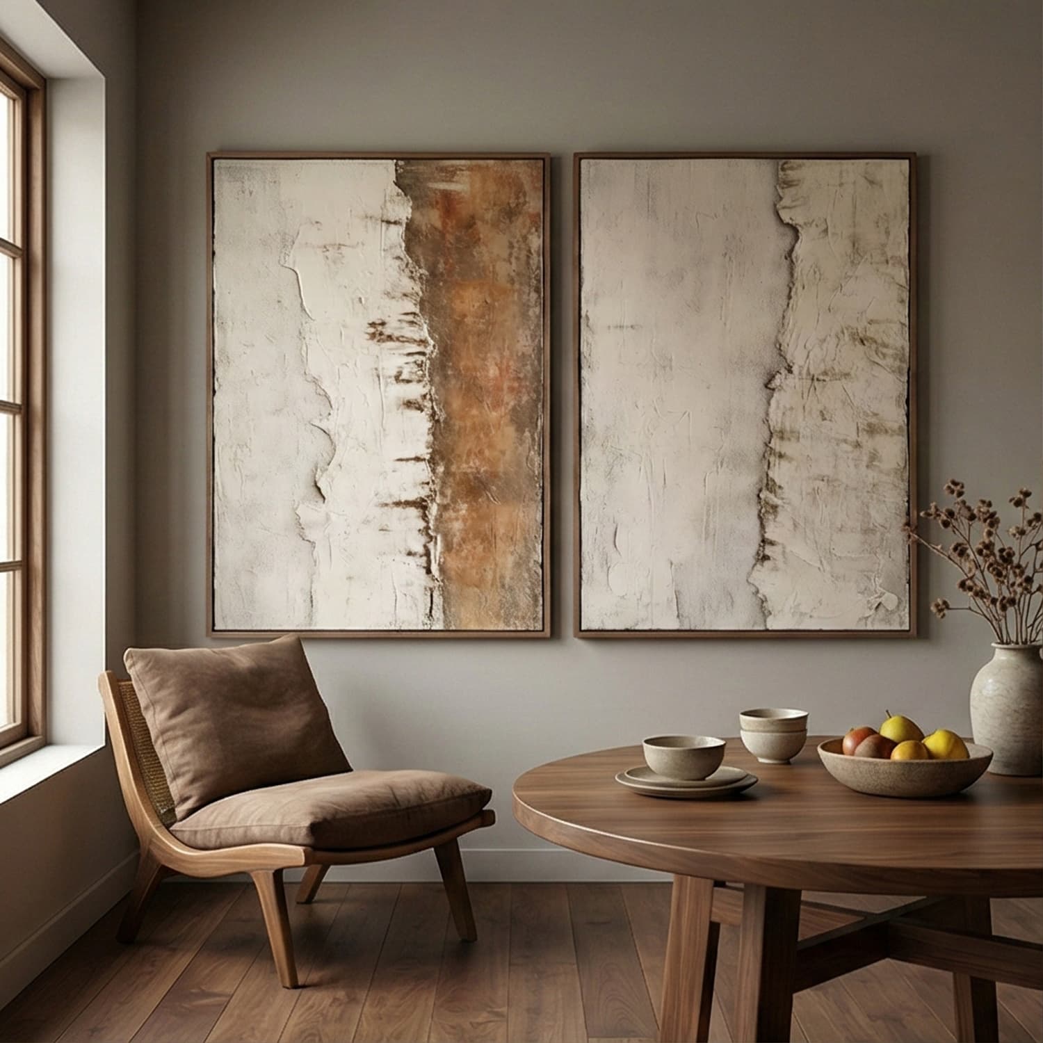 Wabi-Sabi Art | Sites of Erosion-Sandstone Drip Minimalist Living Room Wall Decor