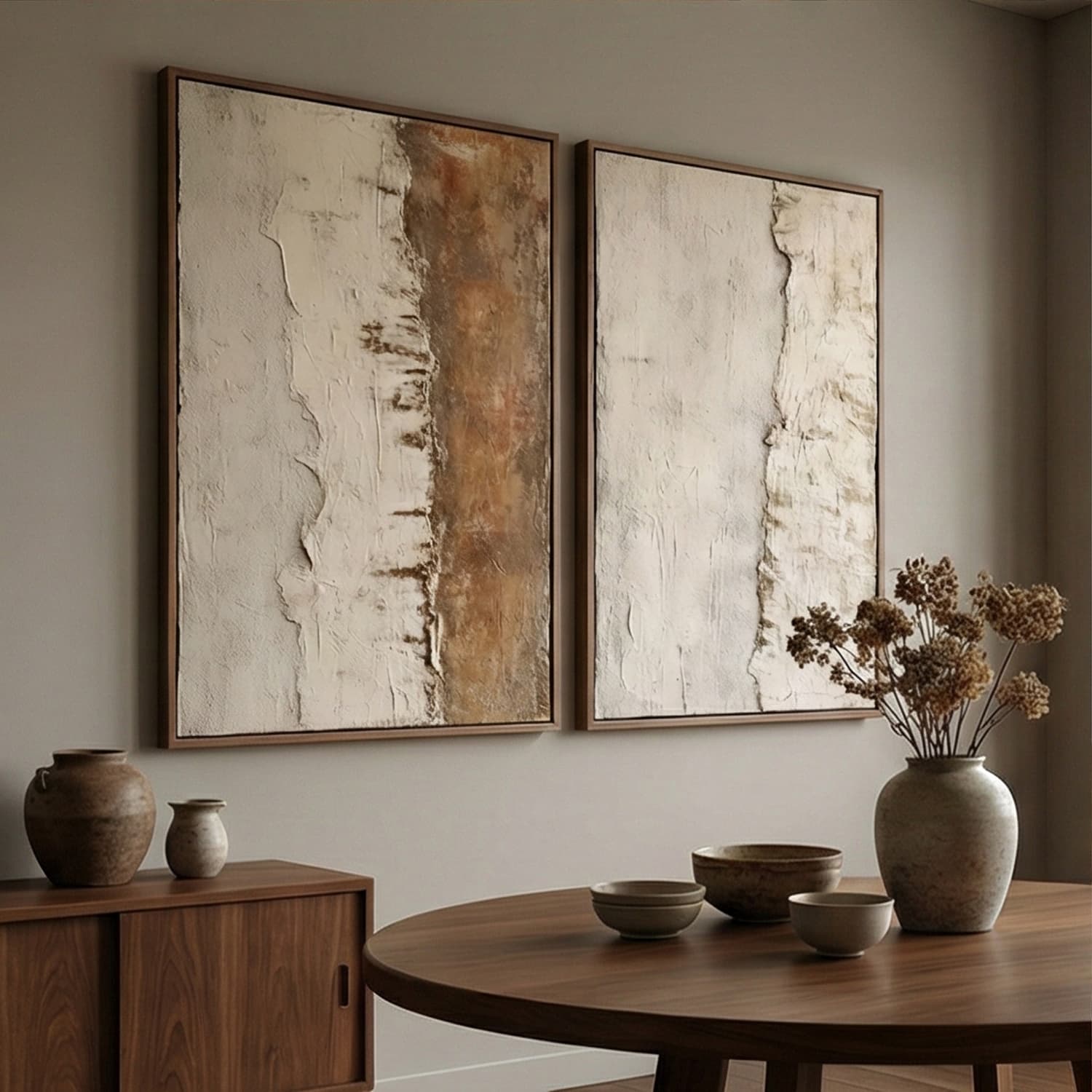 Wabi-Sabi Art | Sites of Erosion-Sandstone Drip Minimalist Living Room Wall Decor