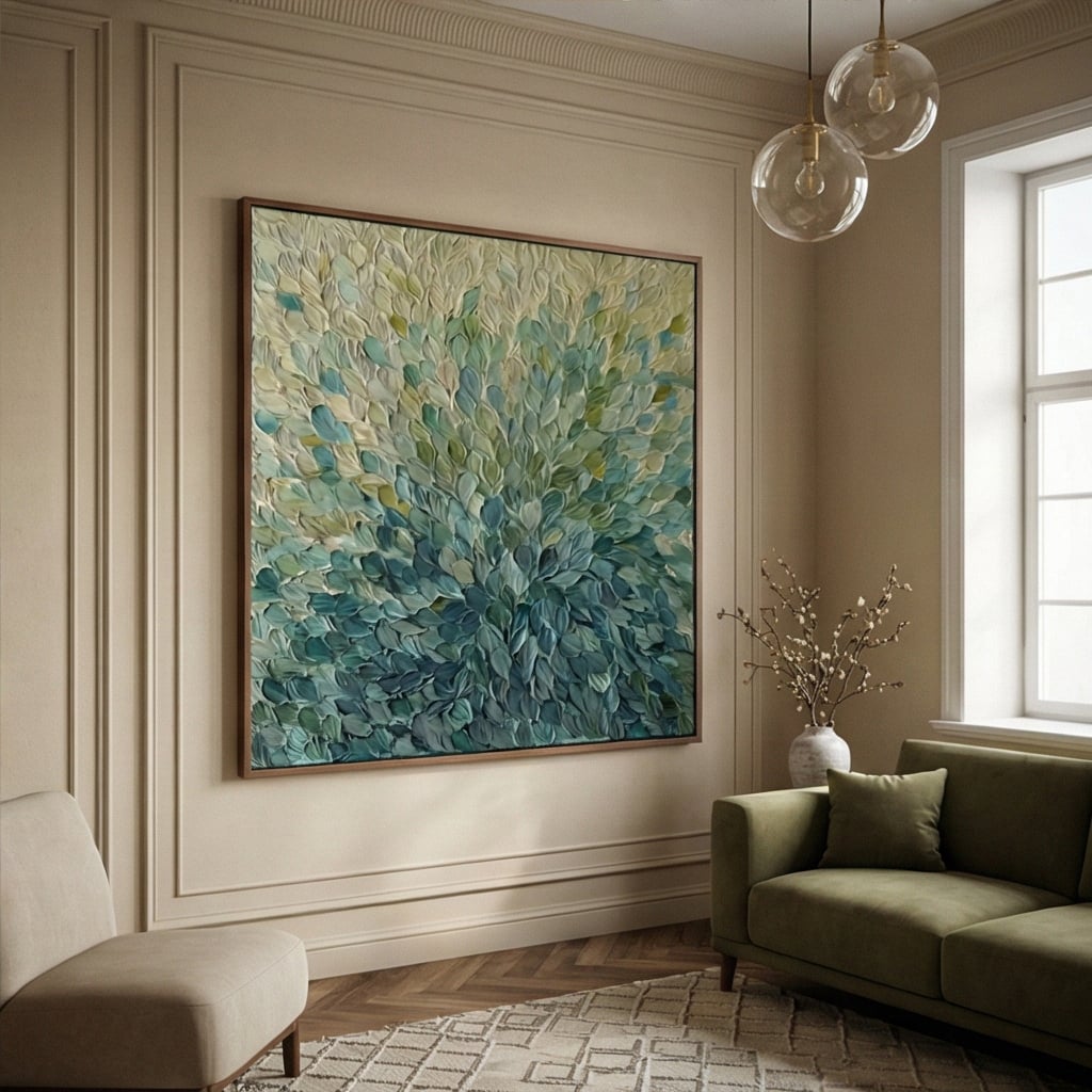 3D textured Art | Tidal Canopy Relief Texture Wall Decor