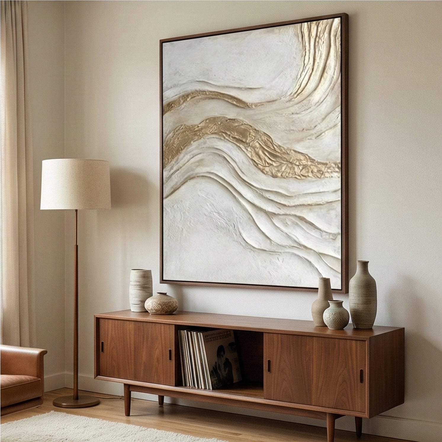 Contemporary Luxe Art | Golden Dunes Gold Accent Luxury Wall Art