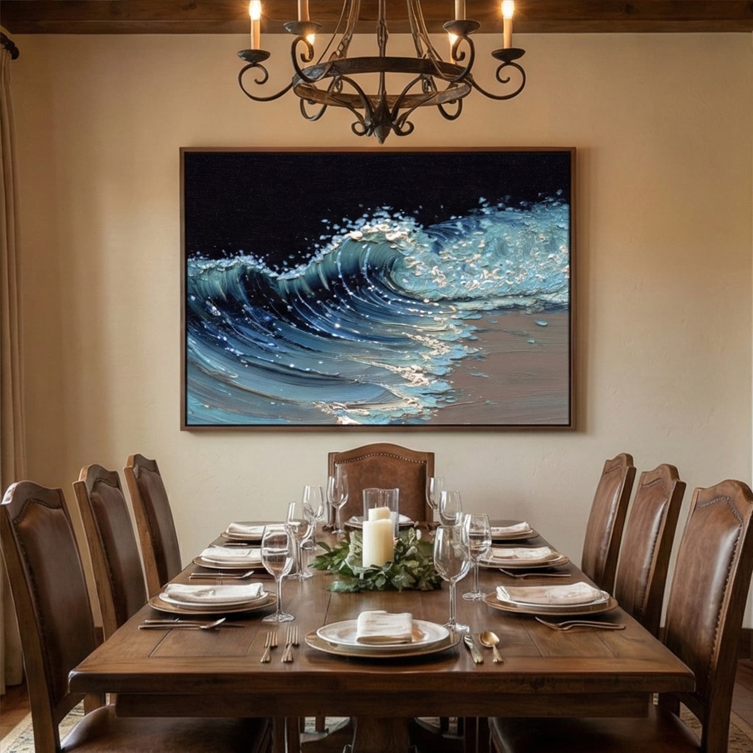 3D textured Art | Ocean Radiant Crest Coastal Textured Wall Art