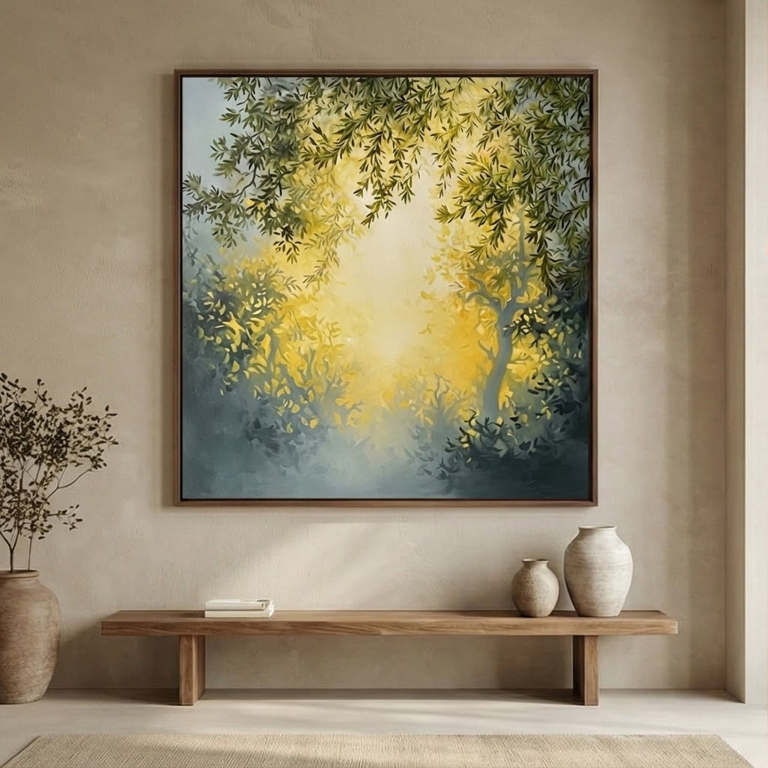 Impressionist Art | Sunlit Canopy Soft Living Room Wall Decor