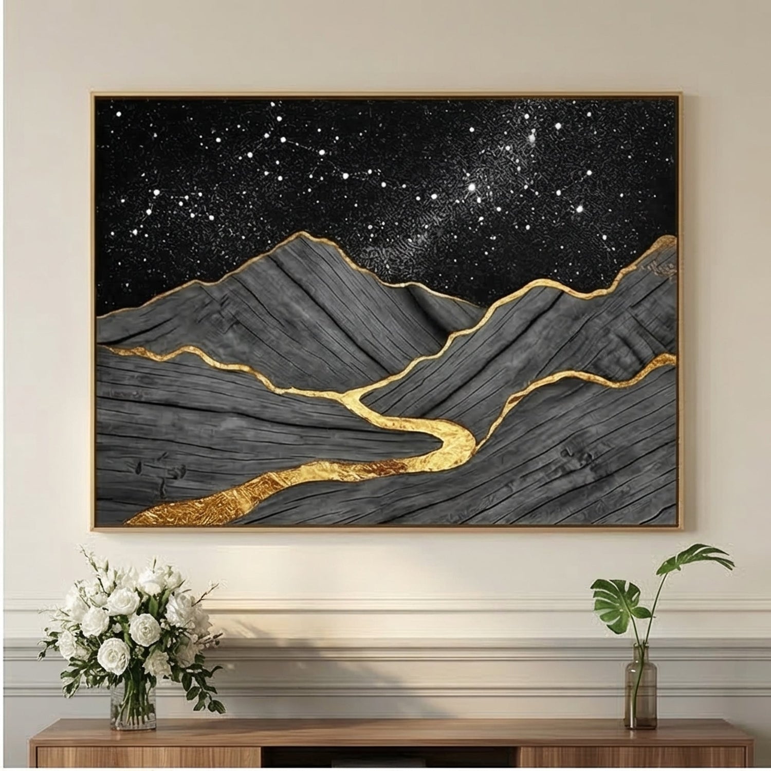 Contemporary Luxe Art | Gilded Passage Gold Accent Luxury Wall Art