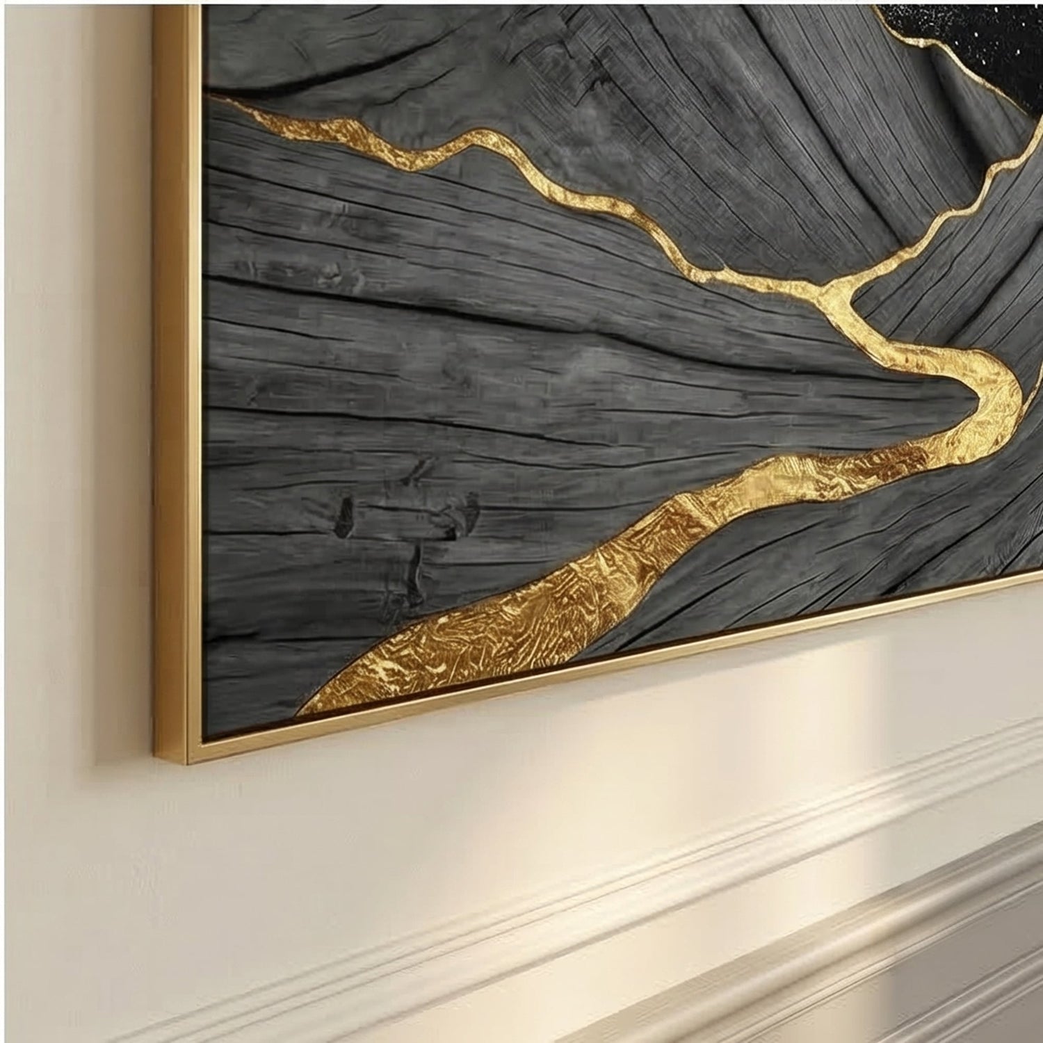 Contemporary Luxe Art | Gilded Passage Gold Accent Luxury Wall Art