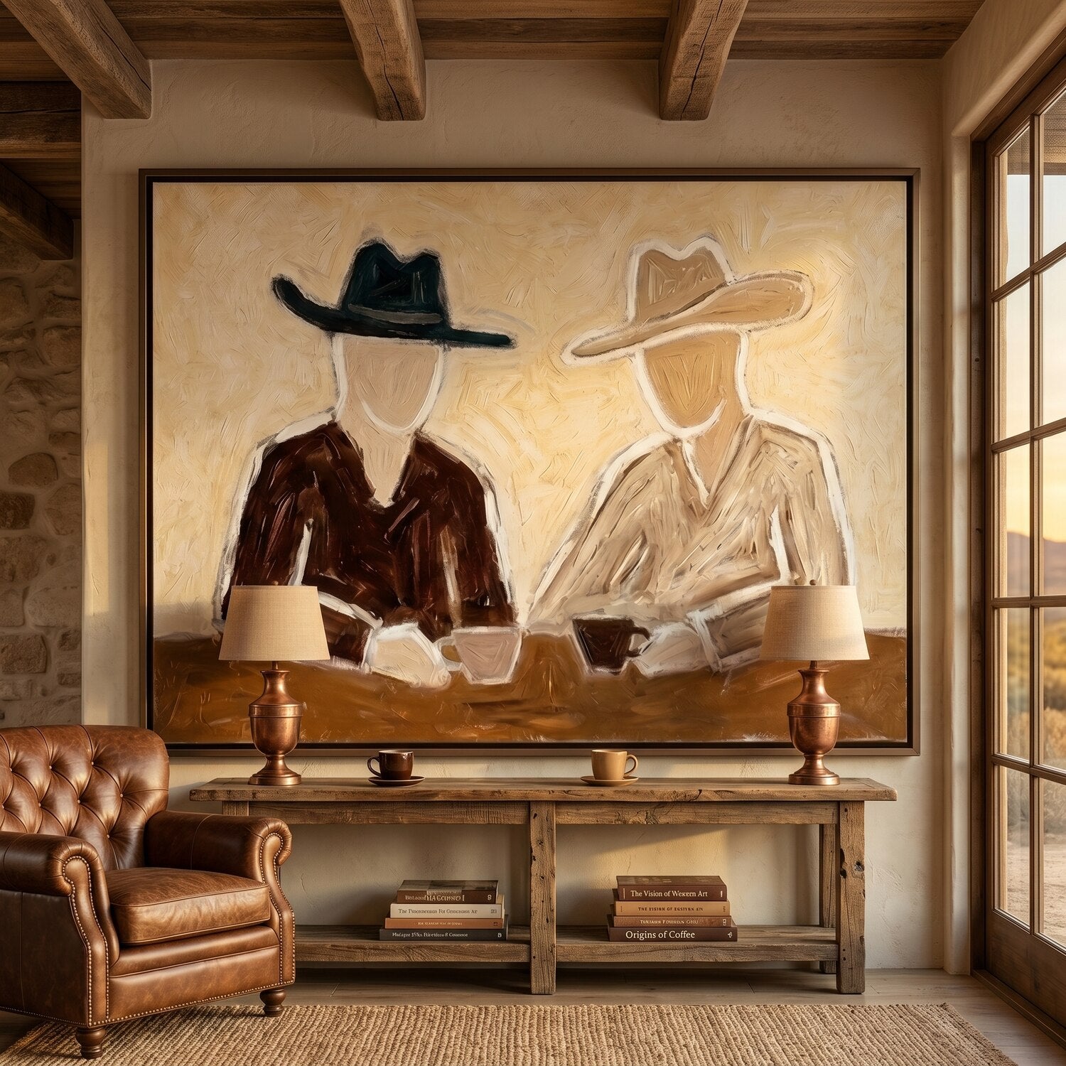 Vintage Americana Art | Cafe Companions Western Gallery Wall Decor