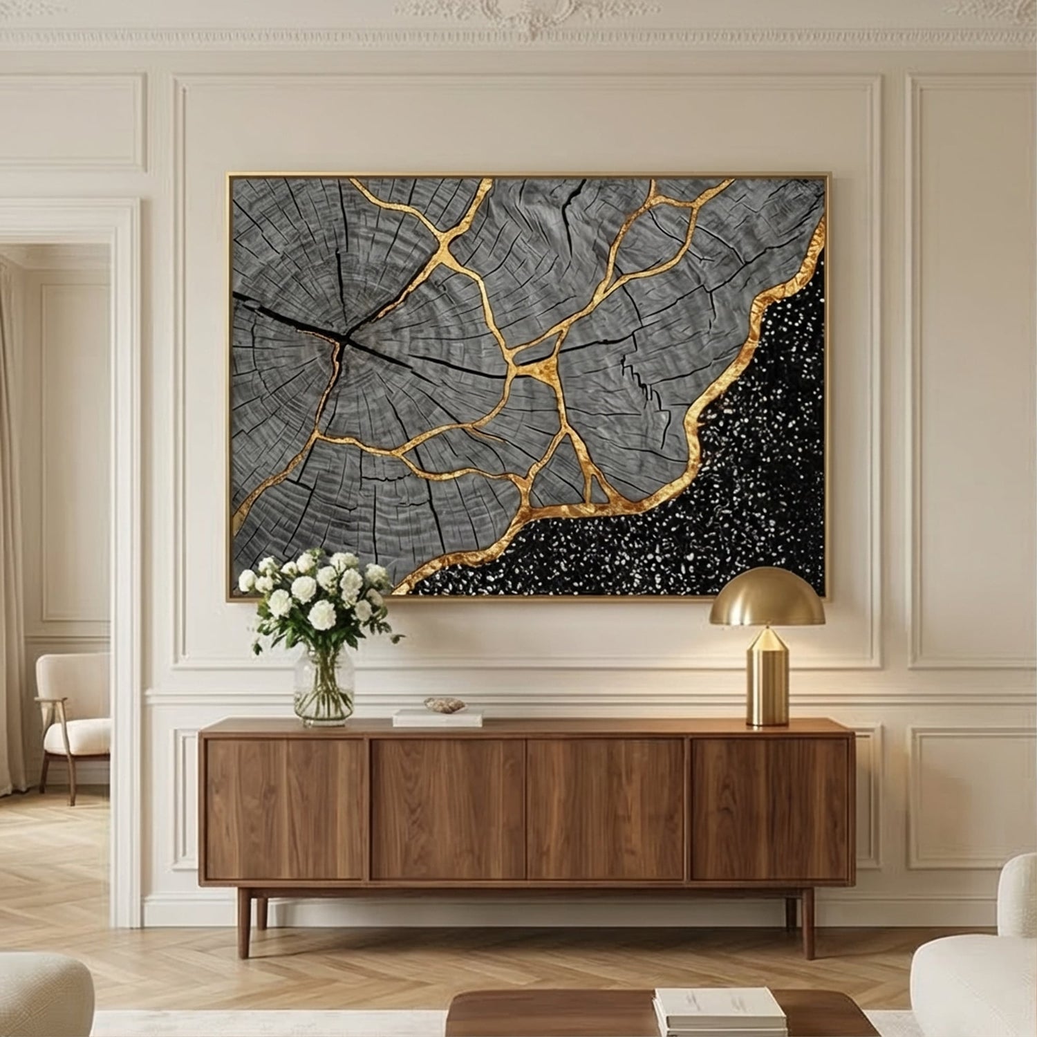 Contemporary Luxe Art | Cracked Eternity Elegant Home Decor Wall Art