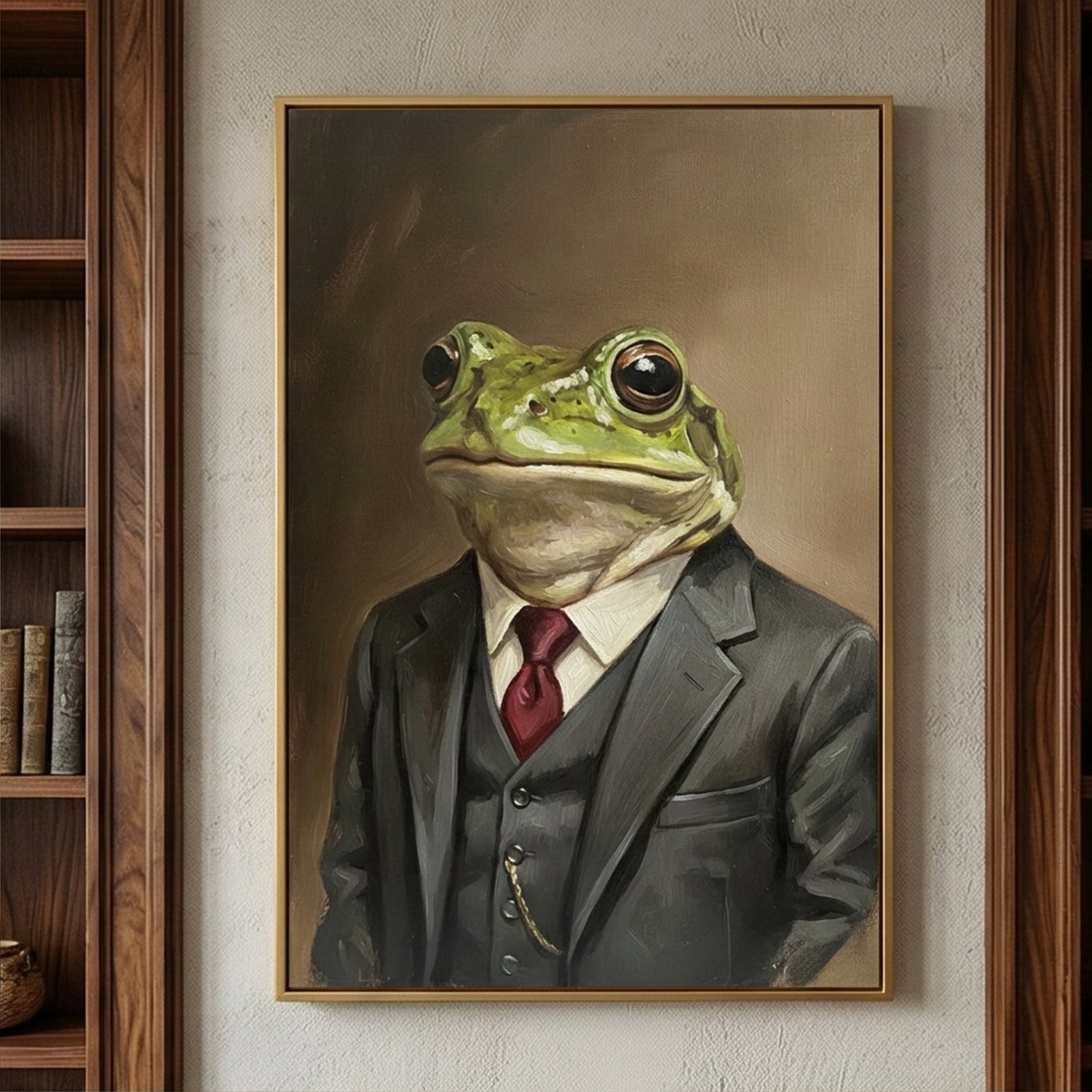 Surreal Art | The Gentleman Frog Whimsical Surreal Wall Art