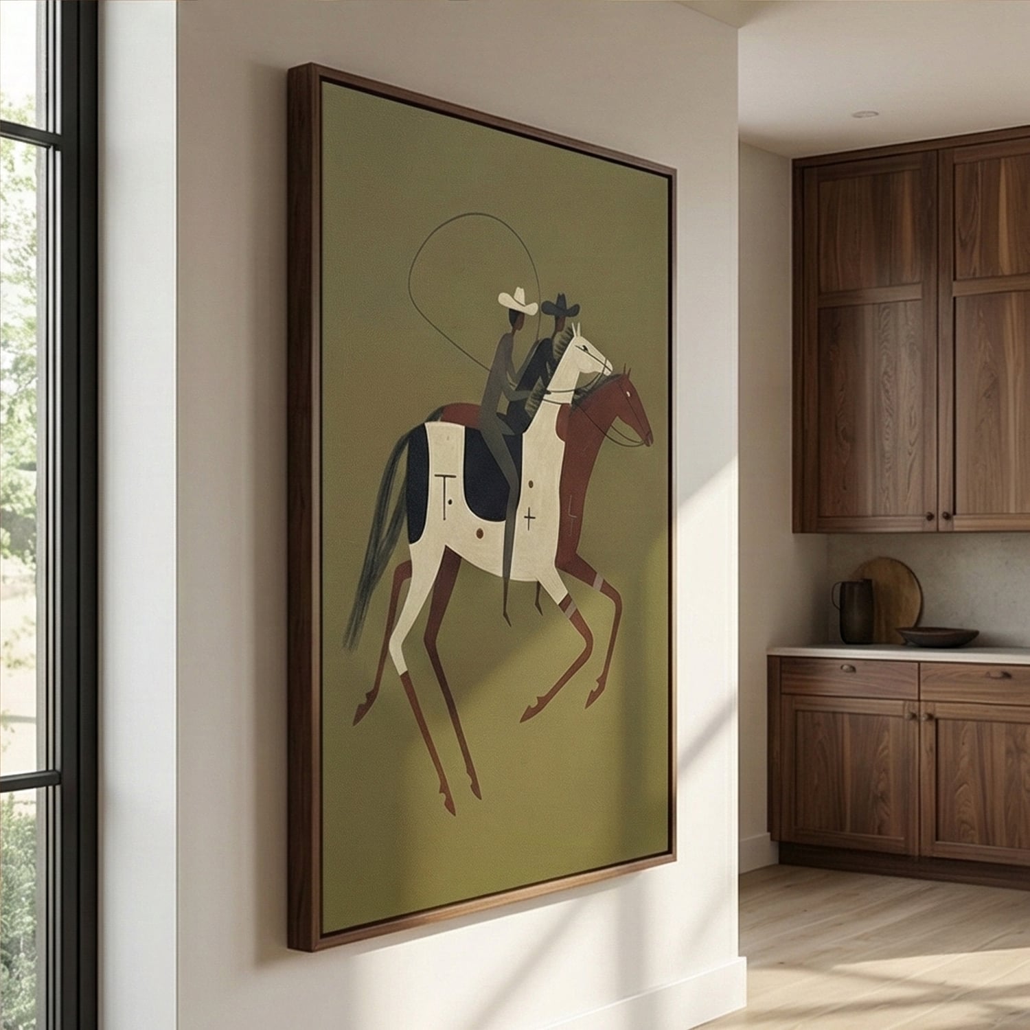 Vintage Americana Art | Companion Riders Western Canvas Wall Decor