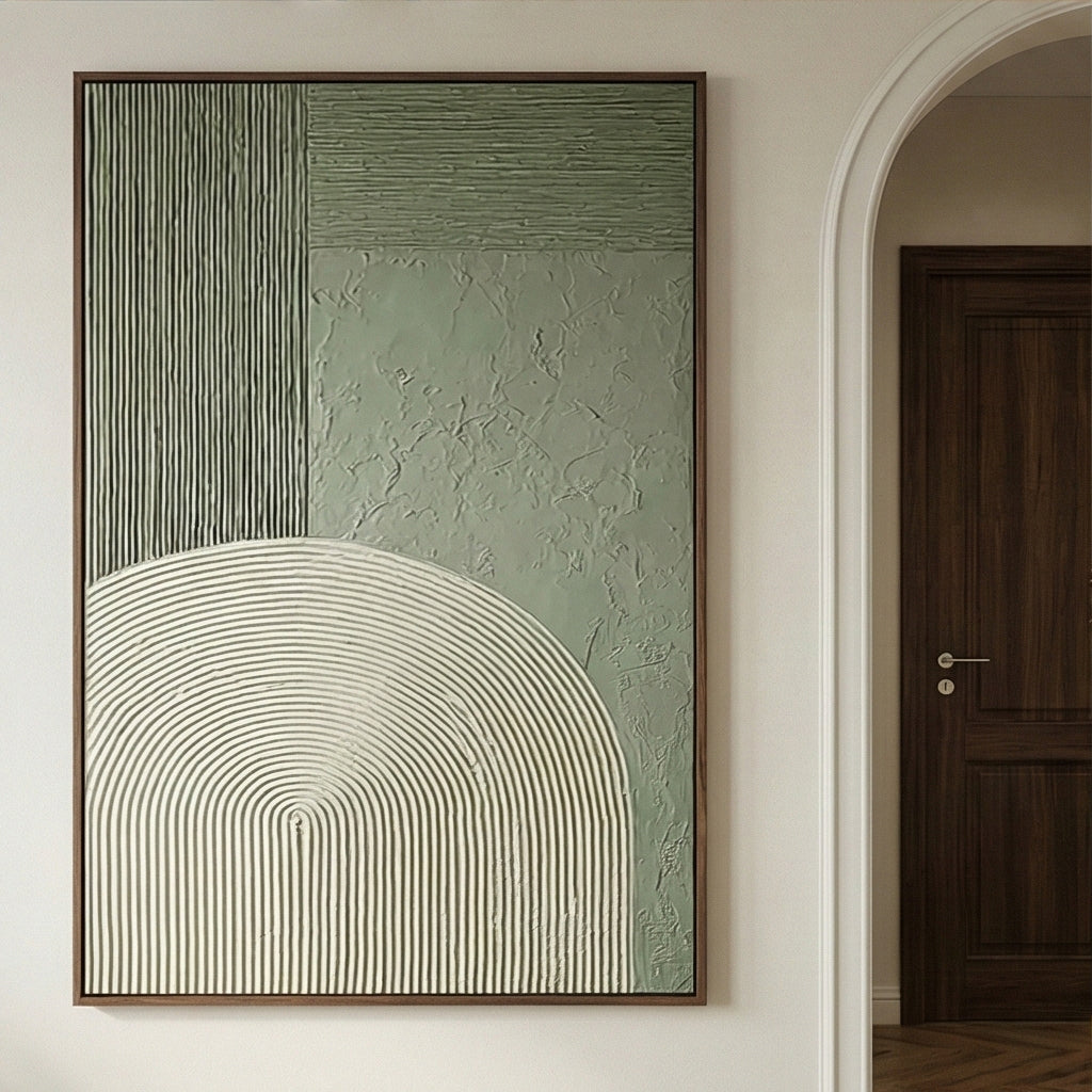 3D textured Art | Sage Arc Study Modern Textured Wall Art