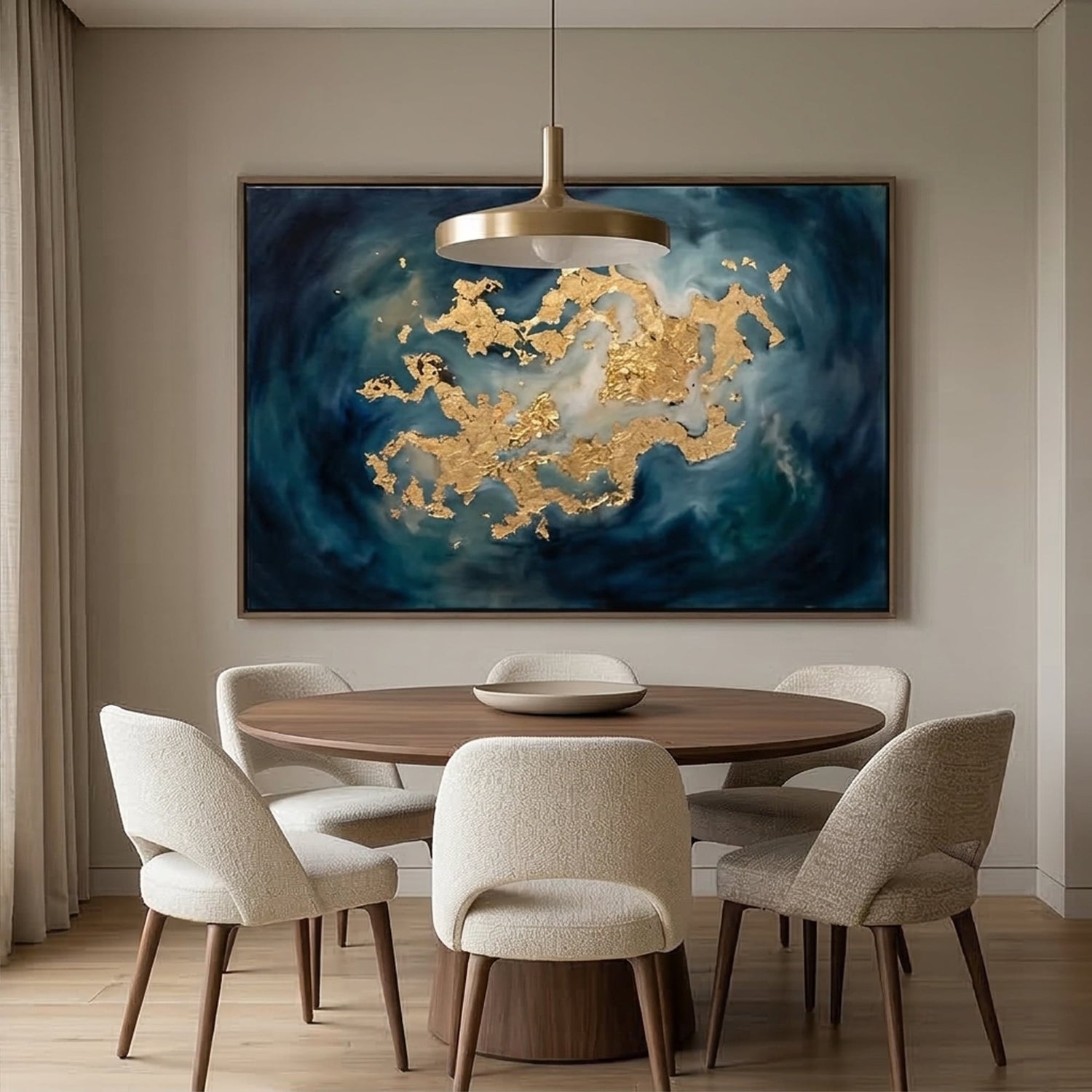 Contemporary Luxe Art | Golden Nebula Gold Accent Luxury Wall Art